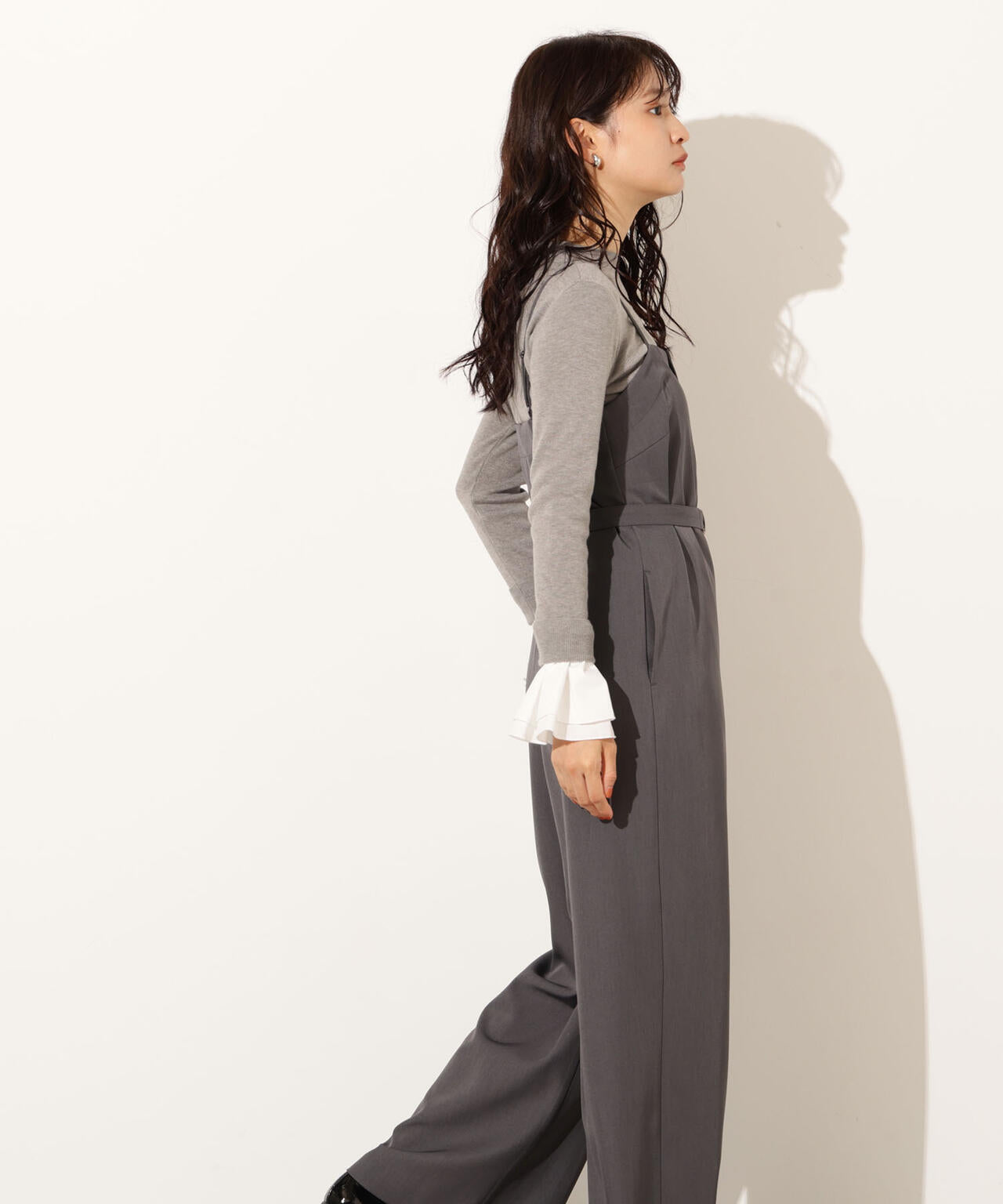 ベルト付きベアオールインワン