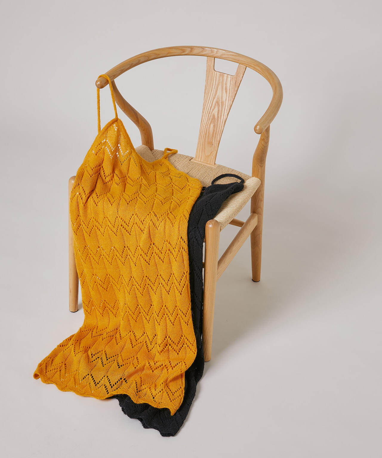 【岸本セシルさん着用】透かし編みニットキャミワンピース