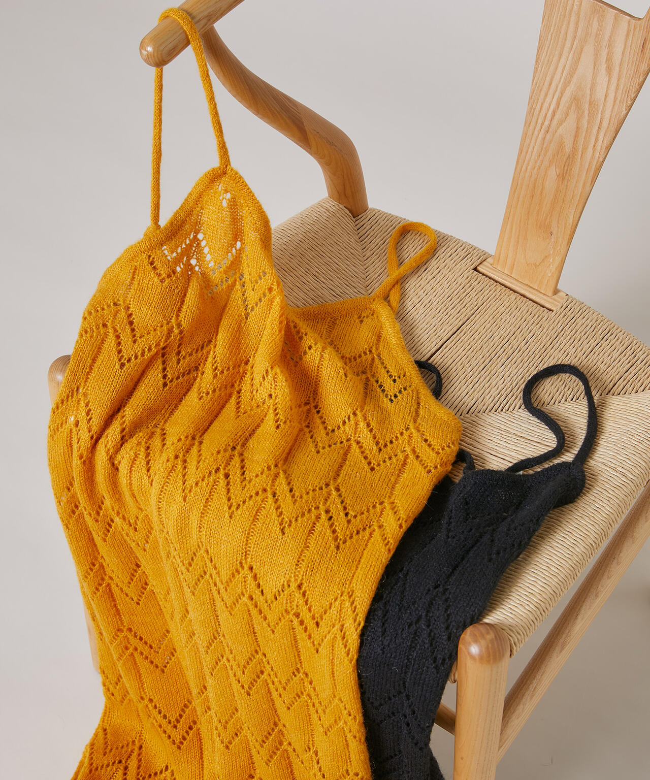 【岸本セシルさん着用】透かし編みニットキャミワンピース