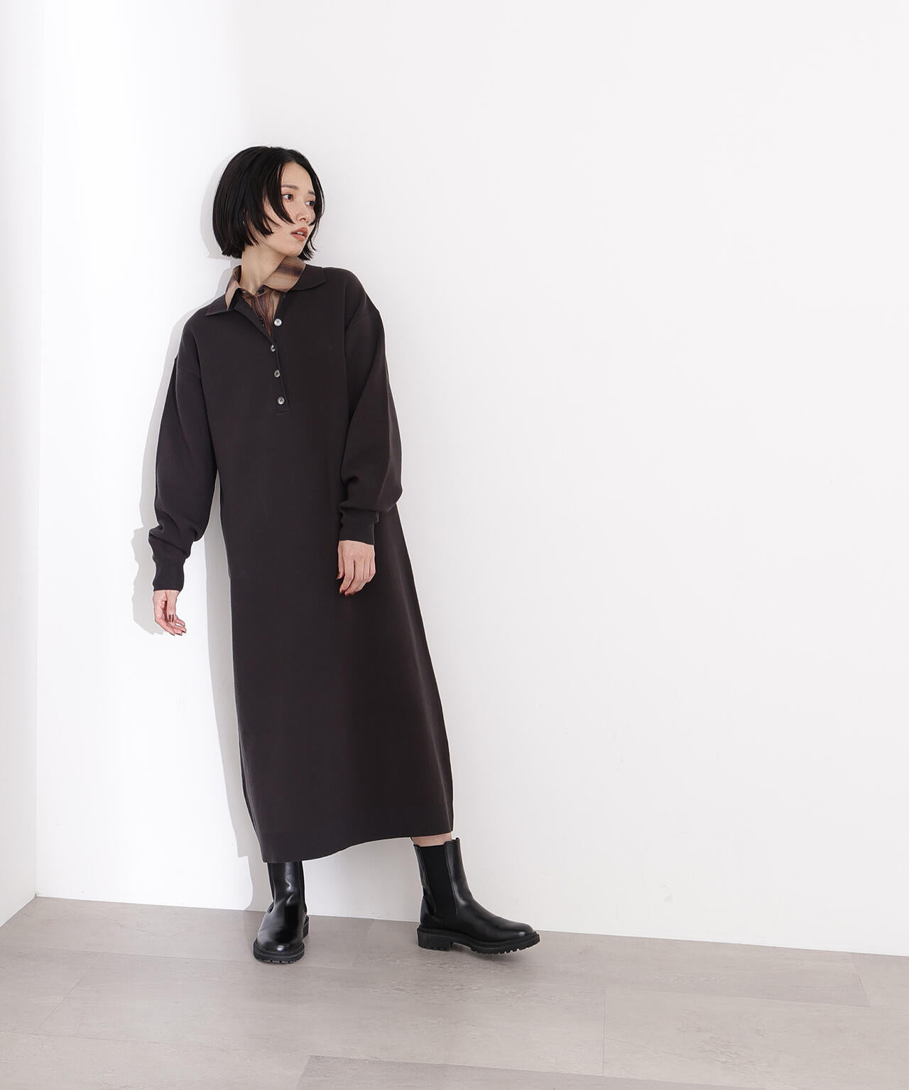 スキッパーネックニットワンピース | N. Natural Beauty Basic*（エヌ