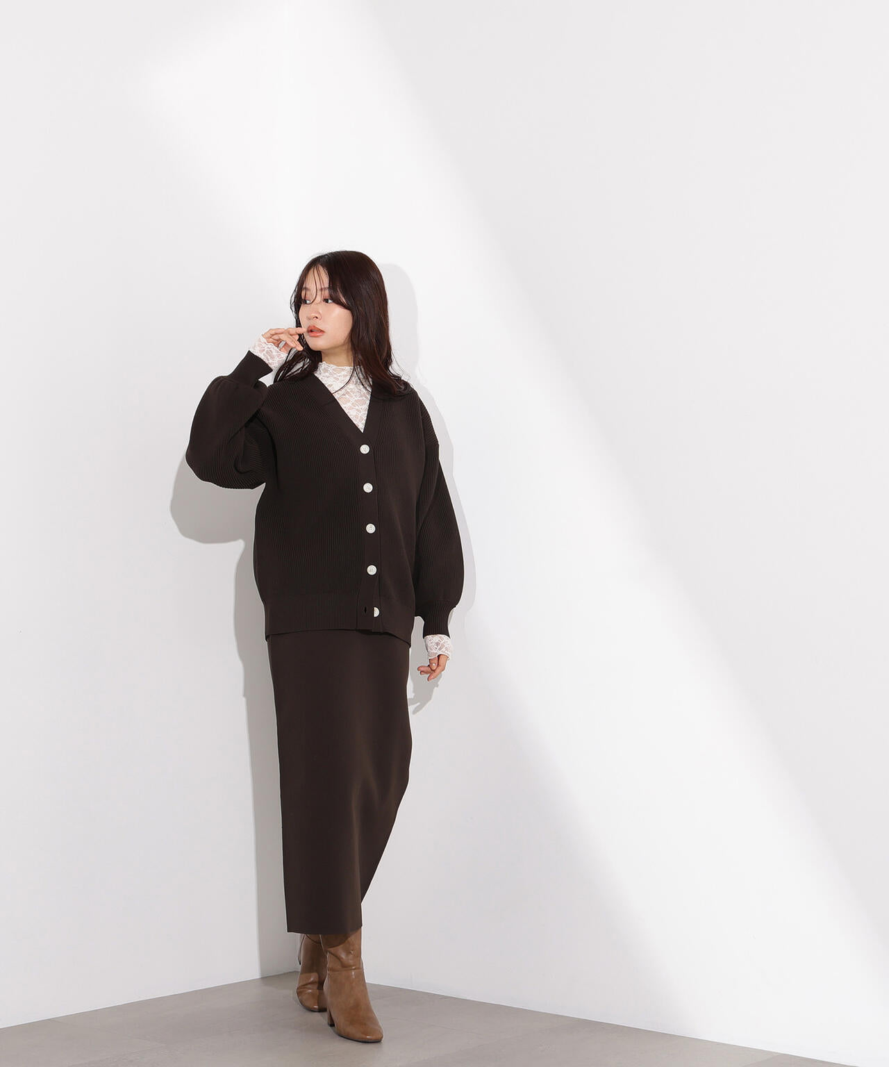 フォルムニットカーデセットアップ | N. Natural Beauty Basic*（エヌ