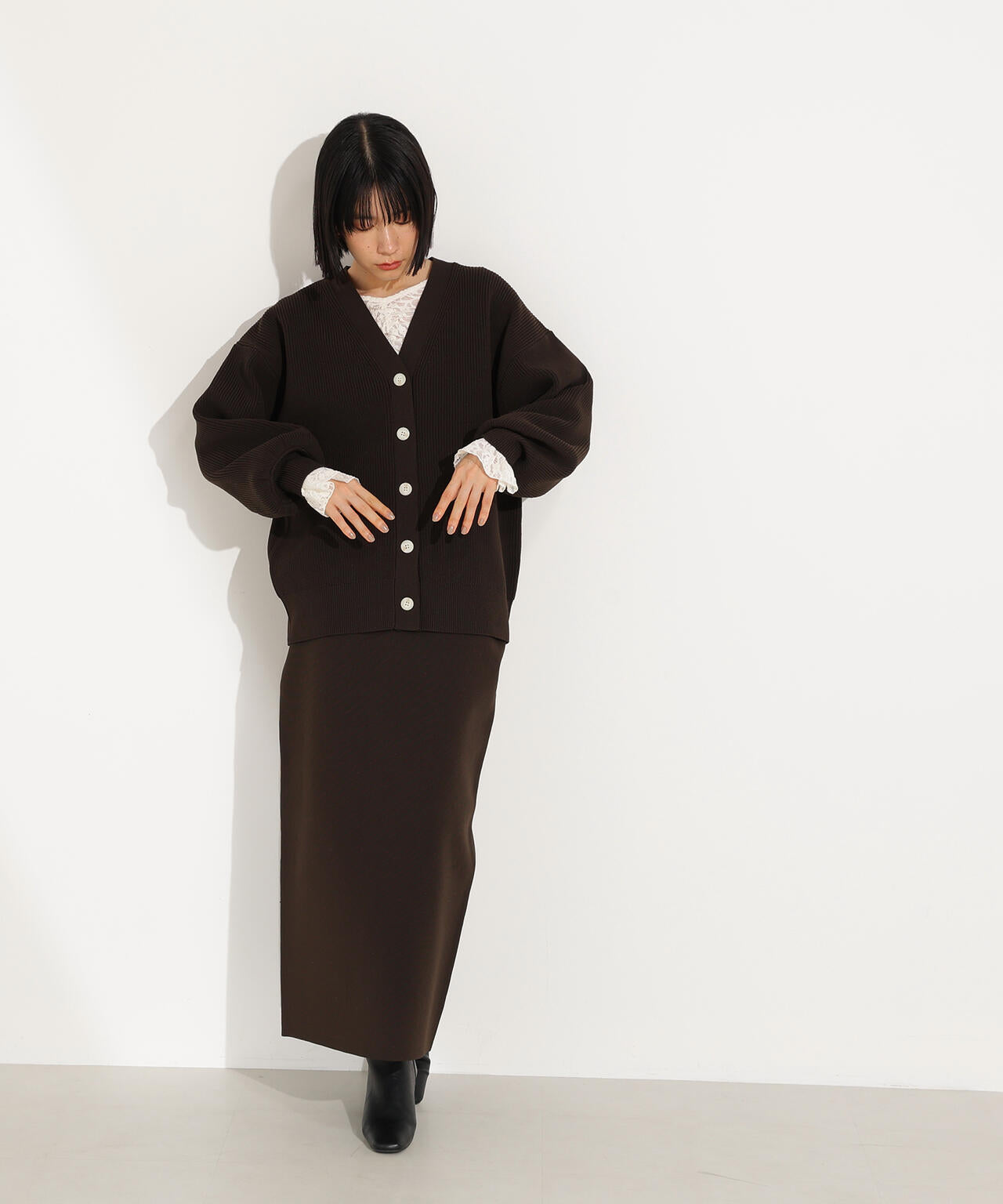 フォルムニットカーデセットアップ