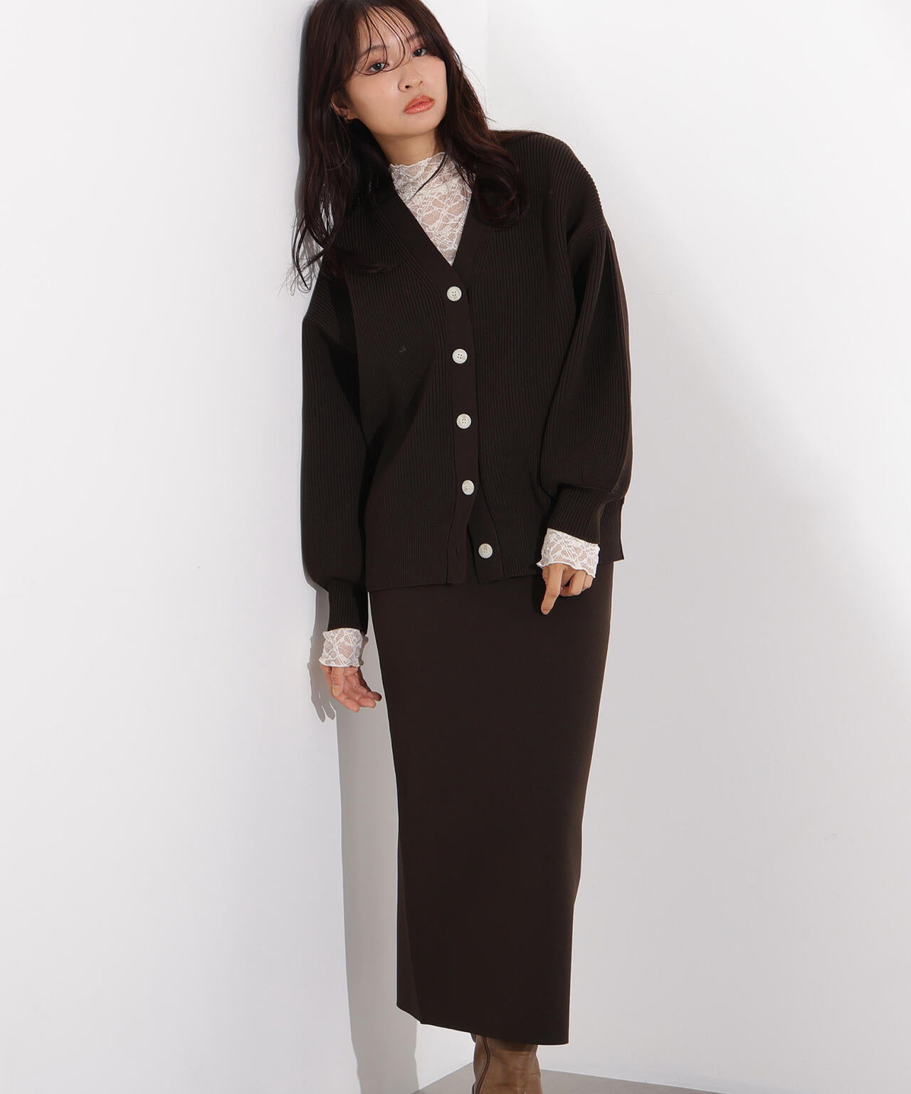 フォルムニットカーデセットアップ | N. Natural Beauty Basic*（エヌ