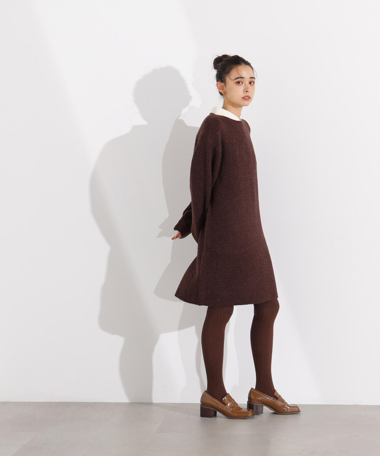 襟付ミニニットワンピース | N. Natural Beauty Basic*（エヌ