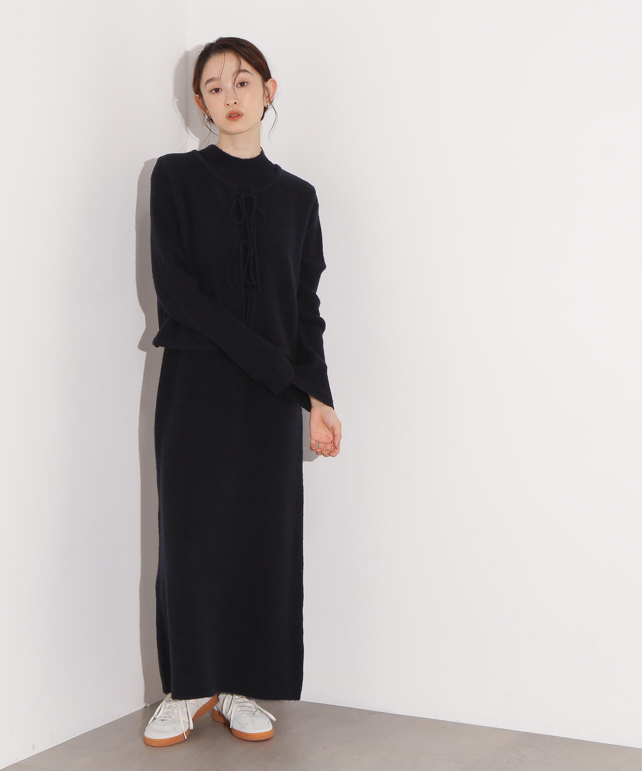 リボンニットアンサンブルワンピース