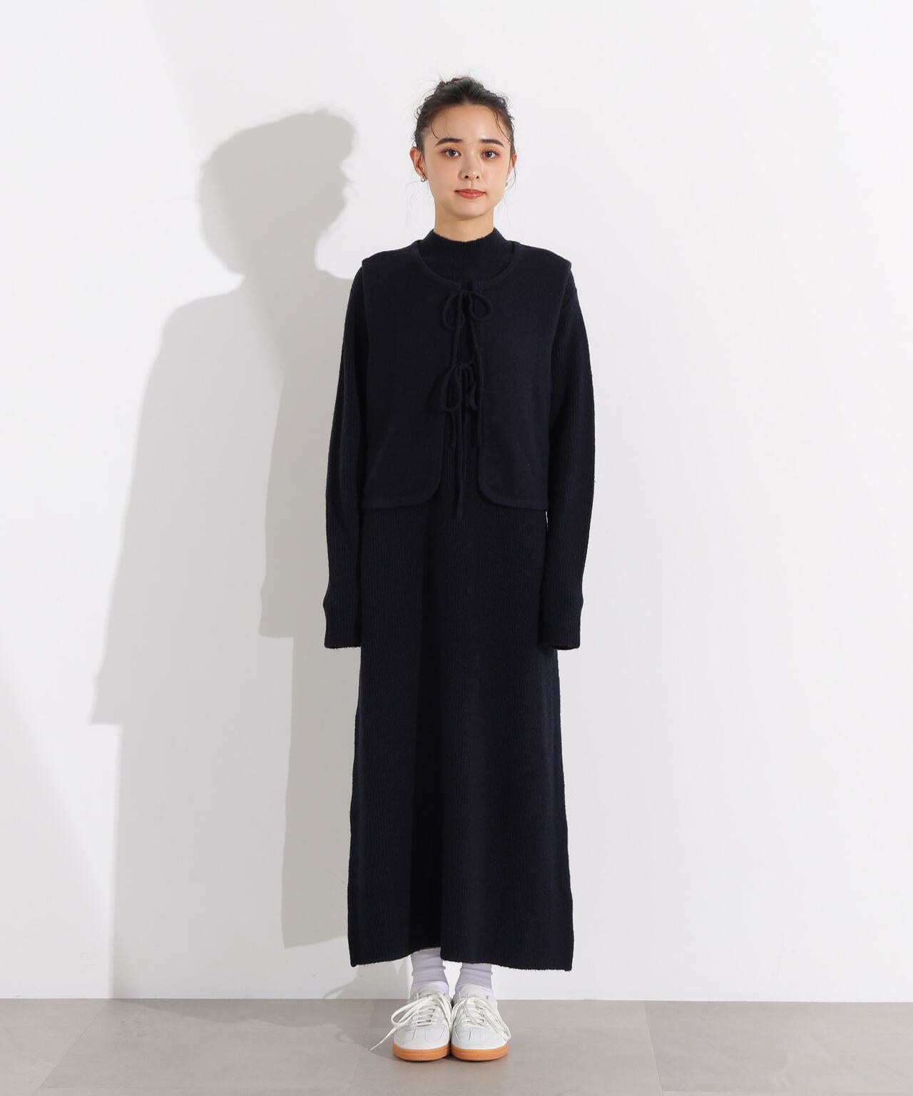 リボンニットアンサンブルワンピース