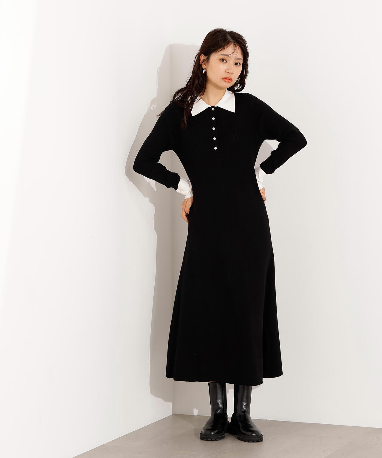 【新品】NATURAL BEAUTY BASIC ニットワンピース PSサイズ N.Natural Beauty Basic ワンピース 「PS/低身長サイズ」ニット