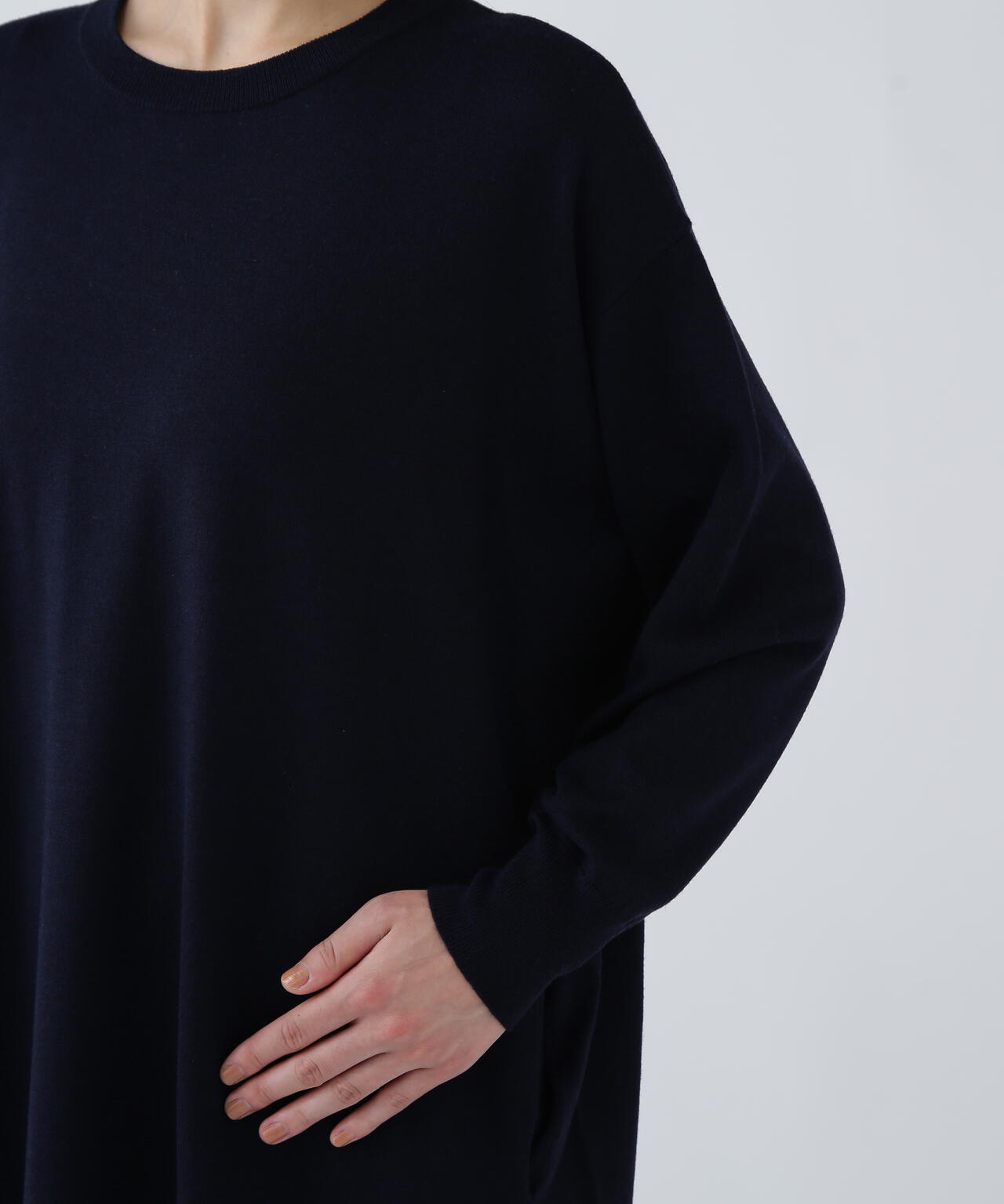 【瞬間コーデ】静電気軽減テープ使用くびれ自在ニットマキシワンピース