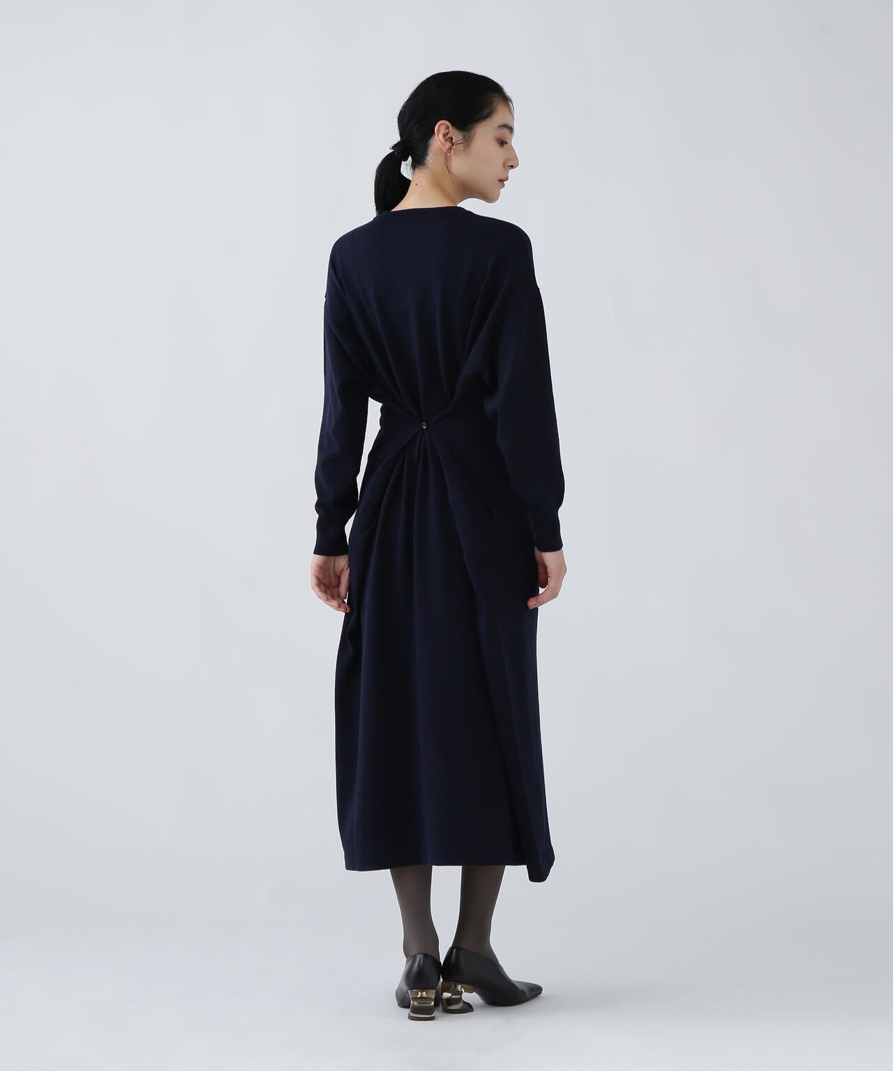 MAX&Co. ストライプニットワンピース 2025新作【シャギーベスト＆ニットワンピースセットアップ】ワンピース