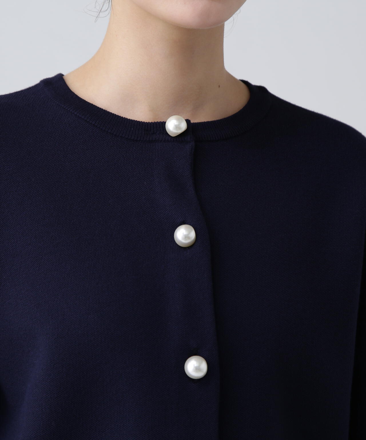【瞬間コーデ】洗える楽ちんキレイ見え2WAYパールボタンニットアップ
