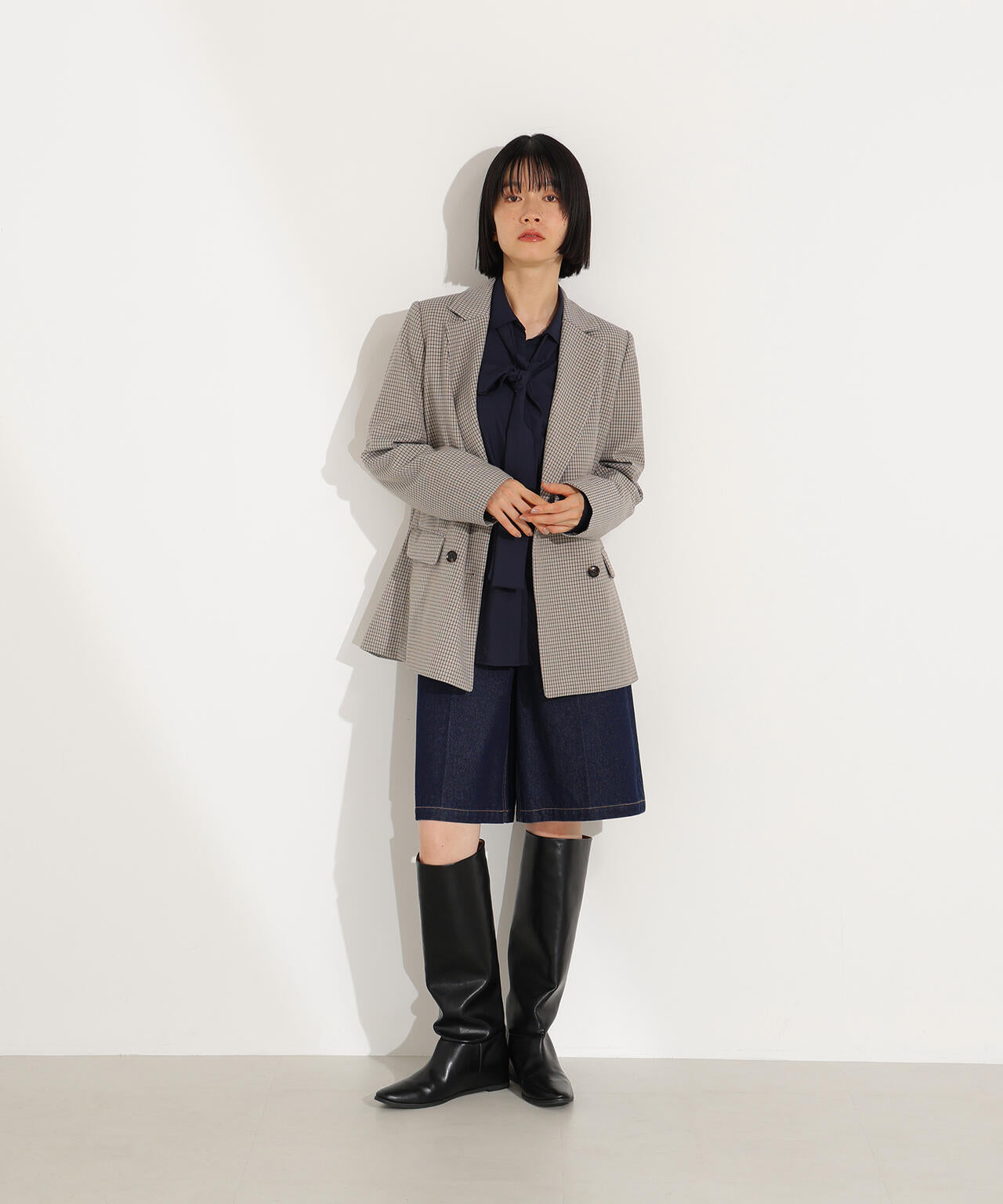 岸本セシルさん着用】ダブルブレストテーラードジャケット | N