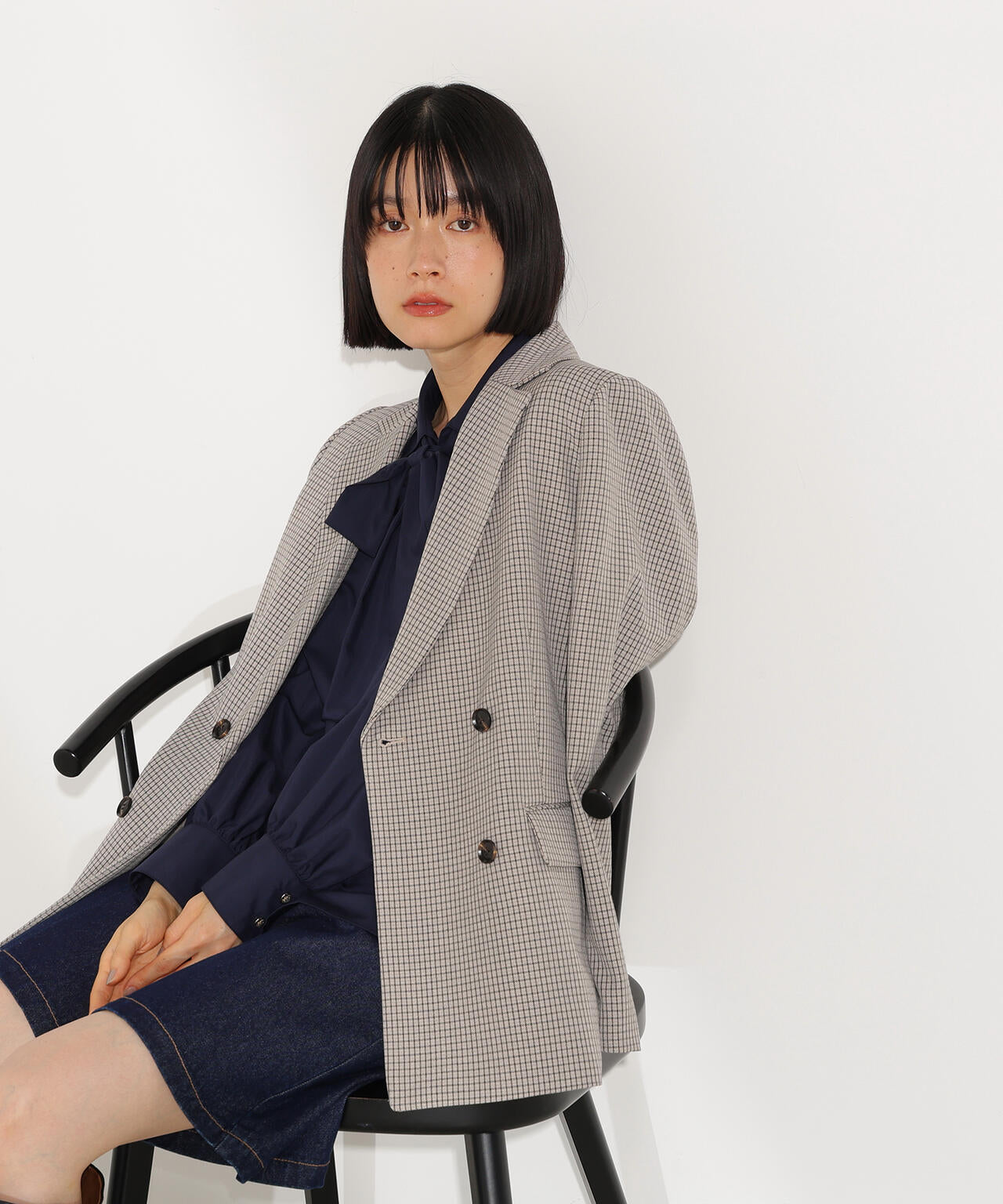 【岸本セシルさん着用】ダブルブレストテーラードジャケット