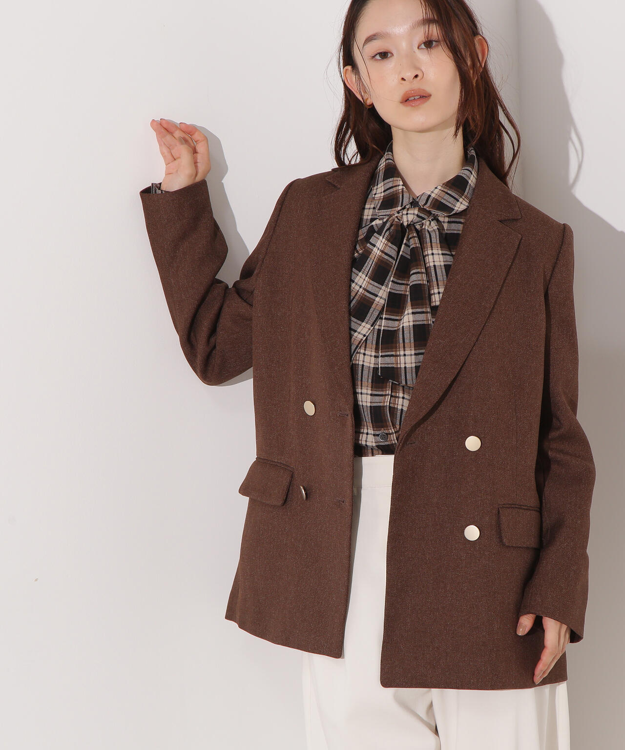 【岸本セシルさん着用】ダブルブレストテーラードジャケット