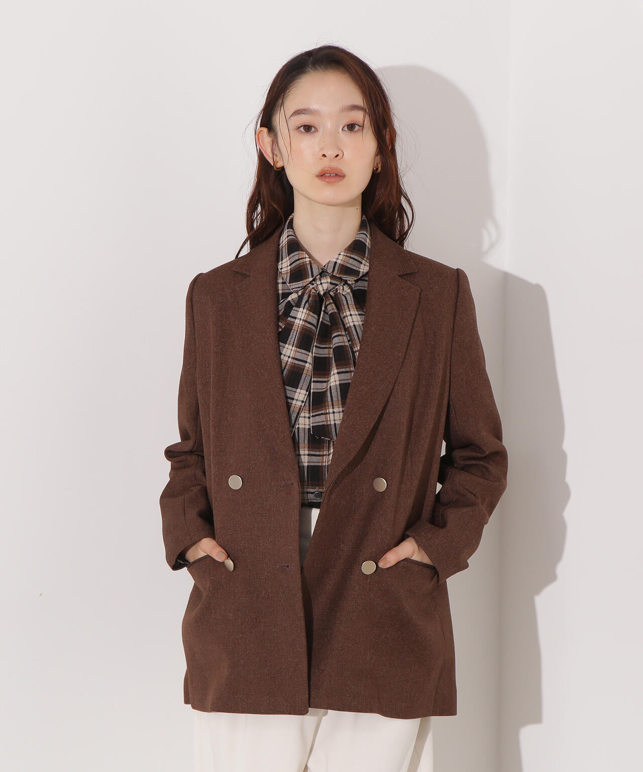 【岸本セシルさん着用】ダブルブレストテーラードジャケット