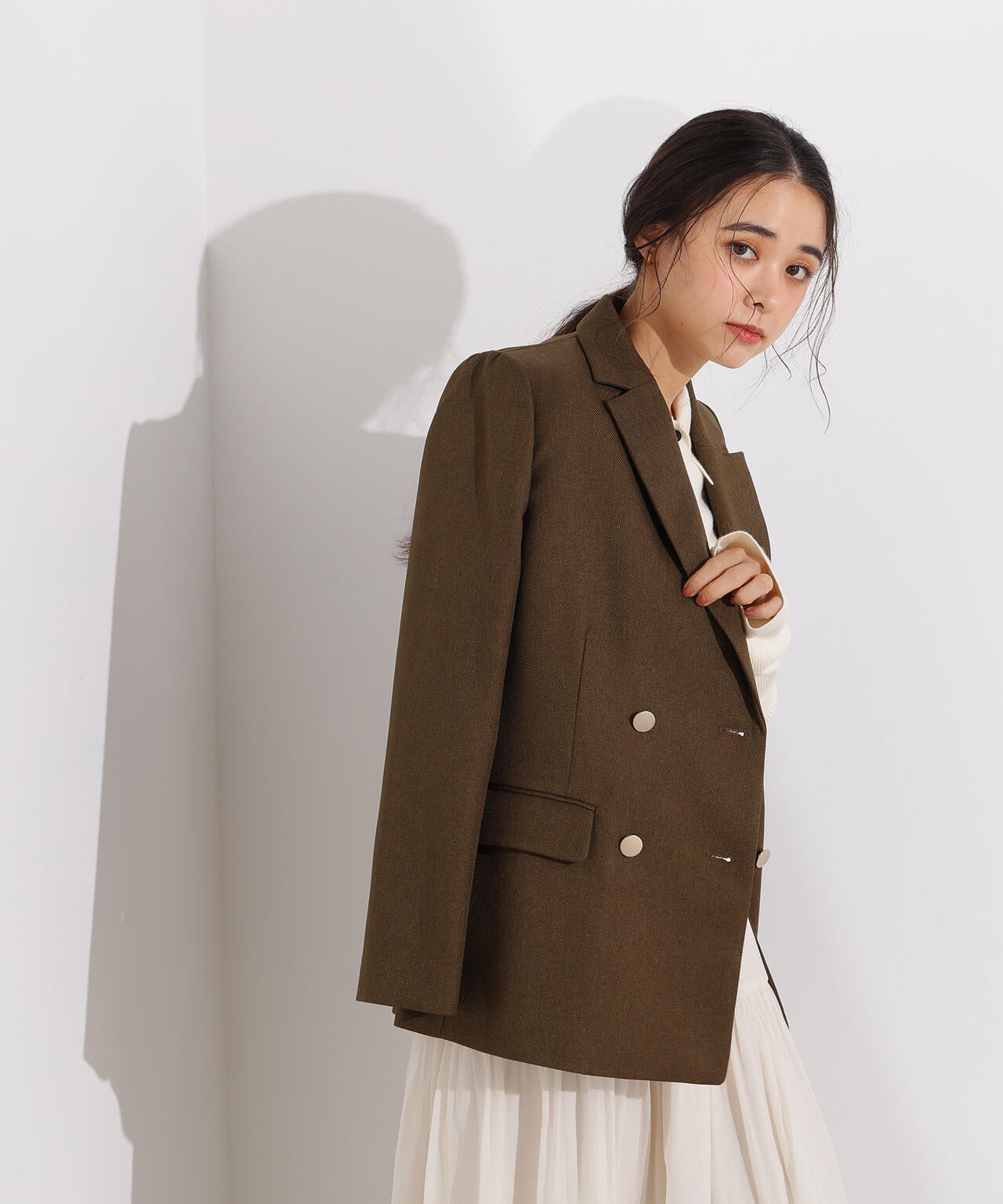 【岸本セシルさん着用】ダブルブレストテーラードジャケット