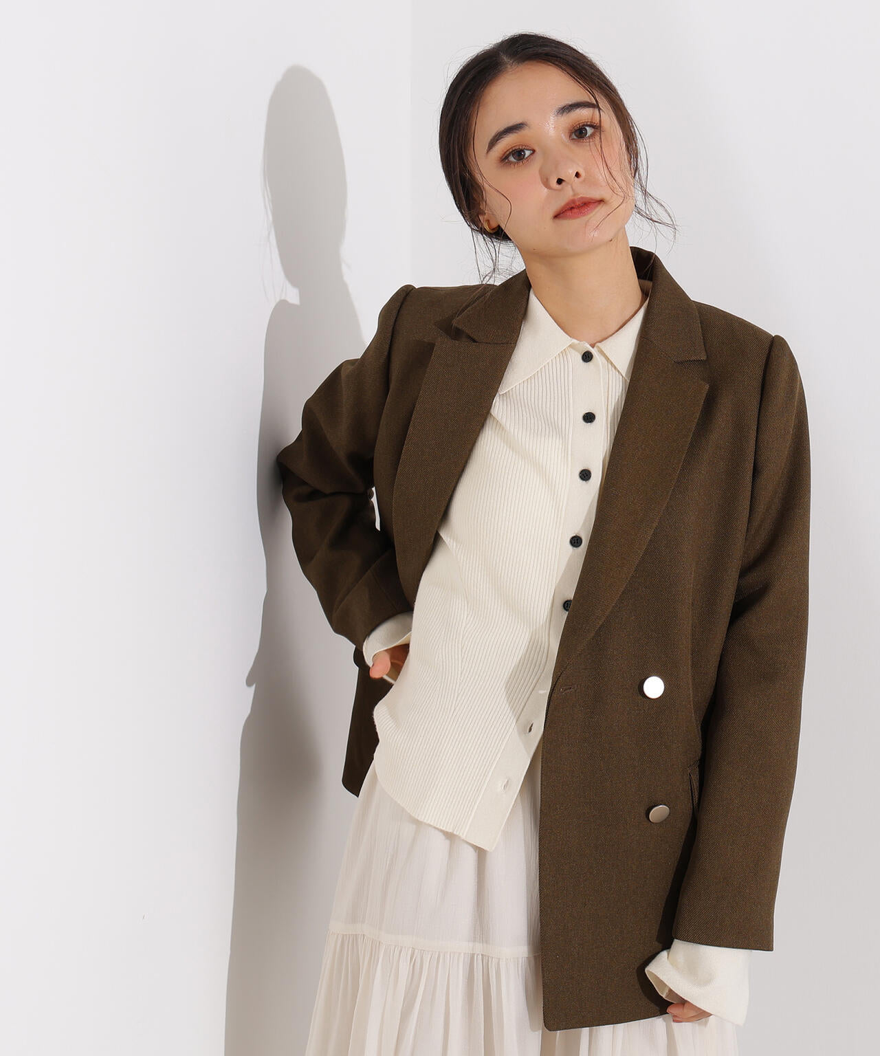 【岸本セシルさん着用】ダブルブレストテーラードジャケット