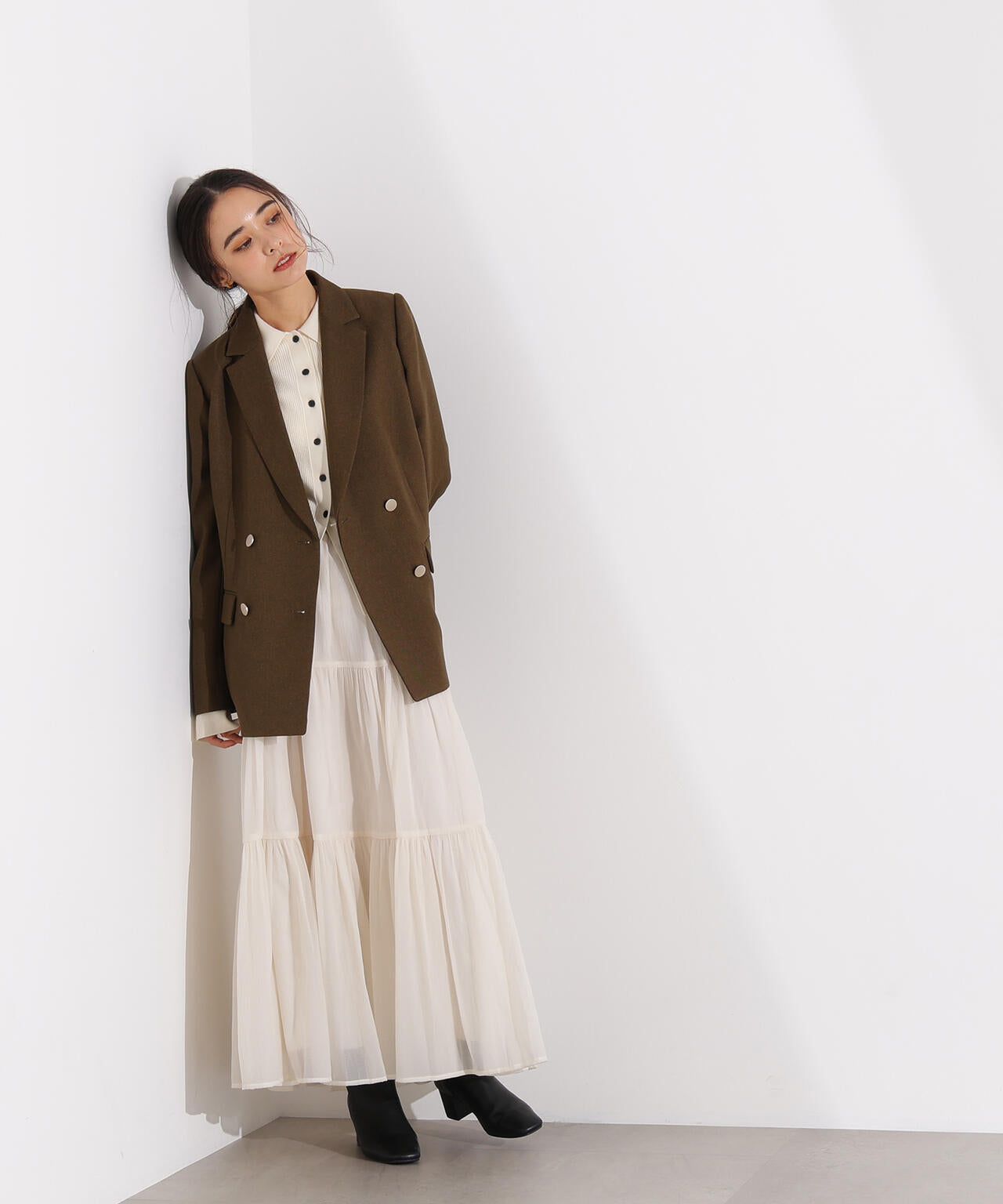 【岸本セシルさん着用】ダブルブレストテーラードジャケット