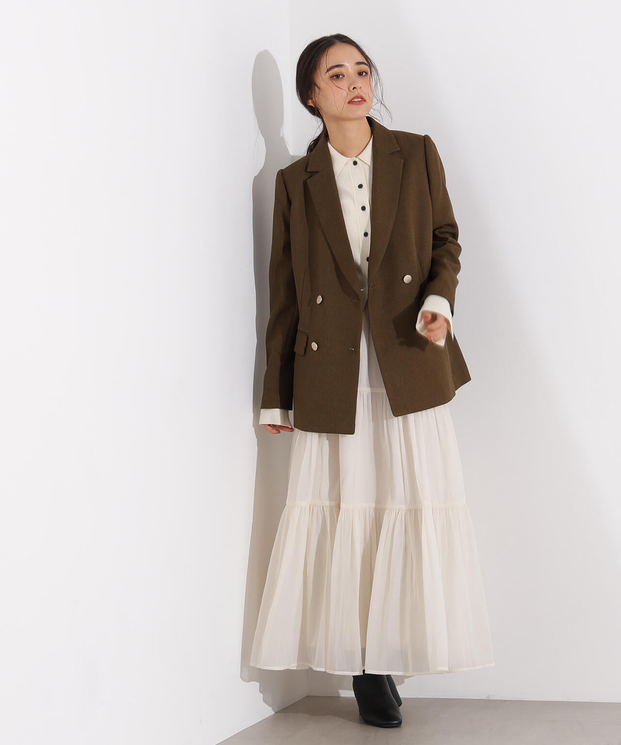 N. ダブルブレストテーラードジャケットMsize 岸本セシルさん着用】ダブルブレストテーラードジャケット | N