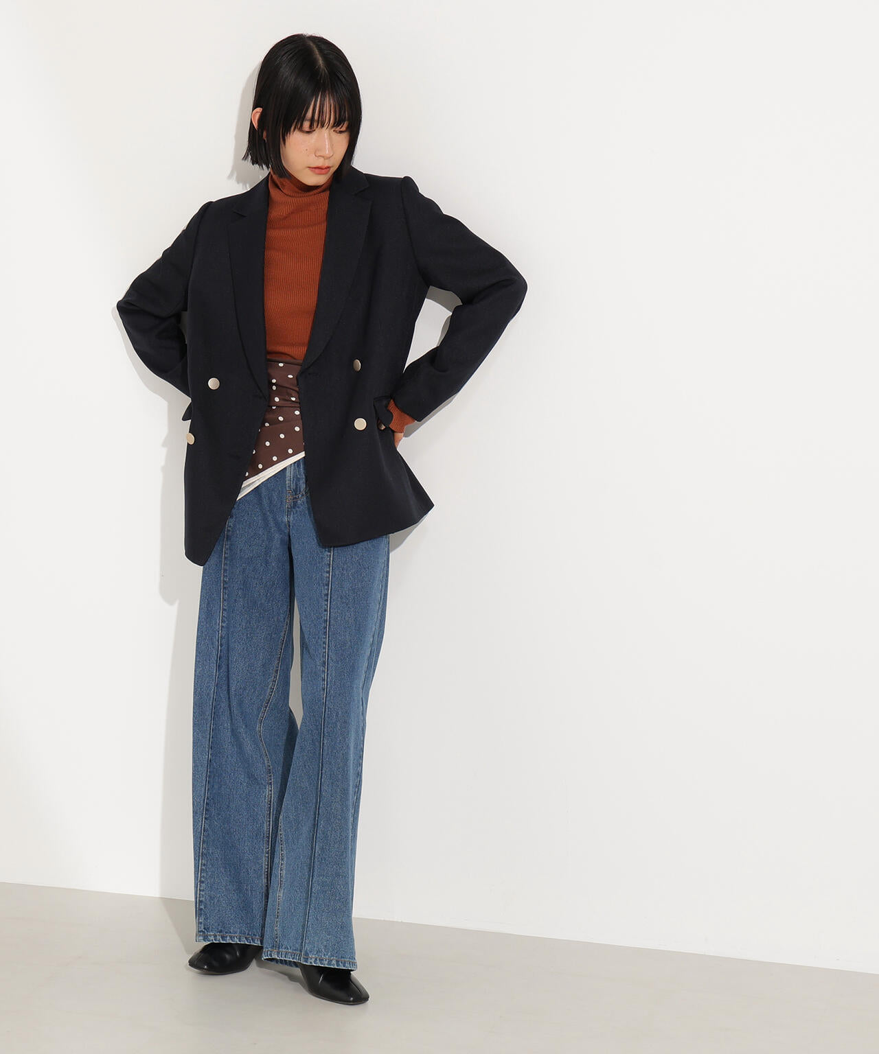 【岸本セシルさん着用】ダブルブレストテーラードジャケット