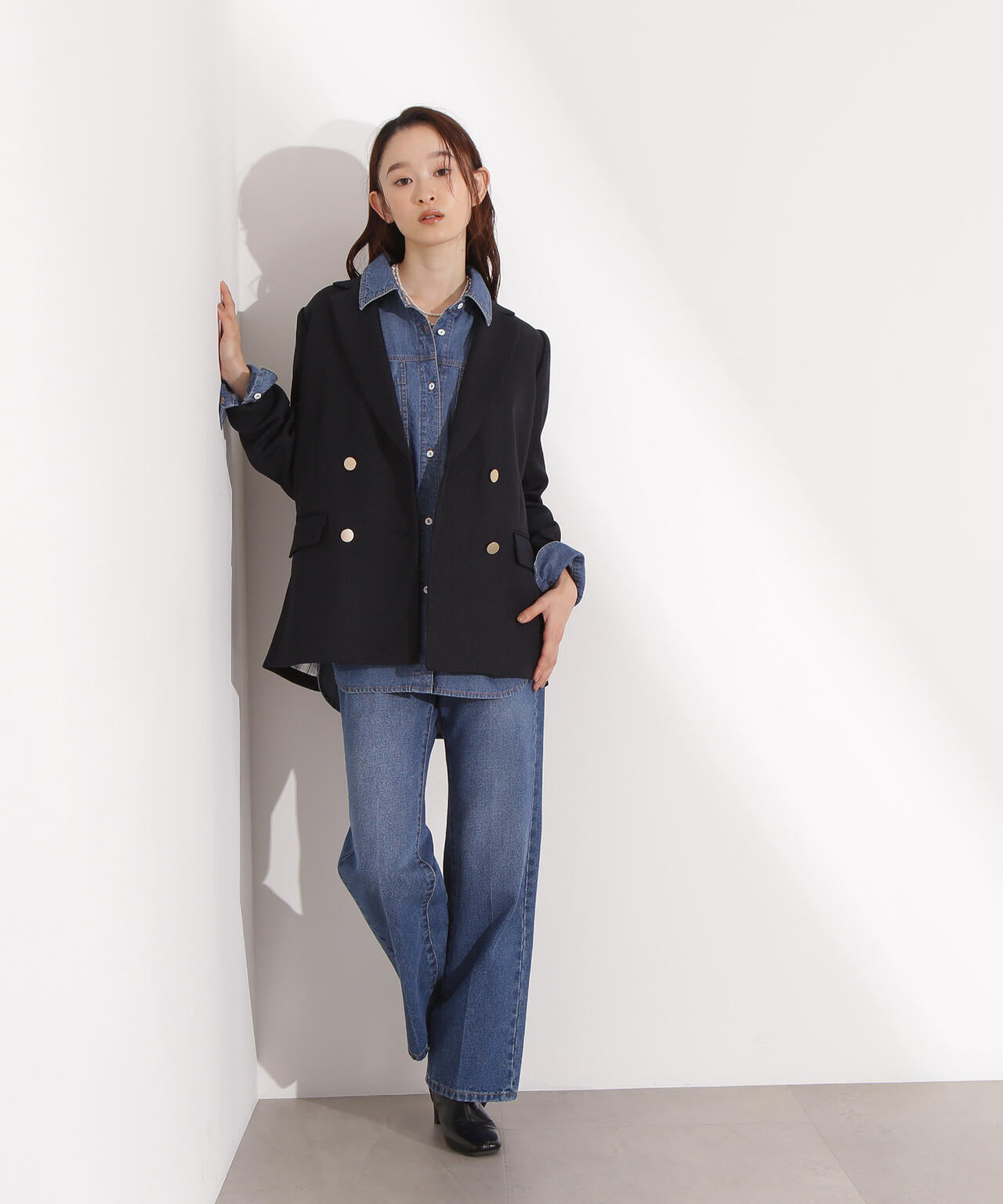 【岸本セシルさん着用】ダブルブレストテーラードジャケット