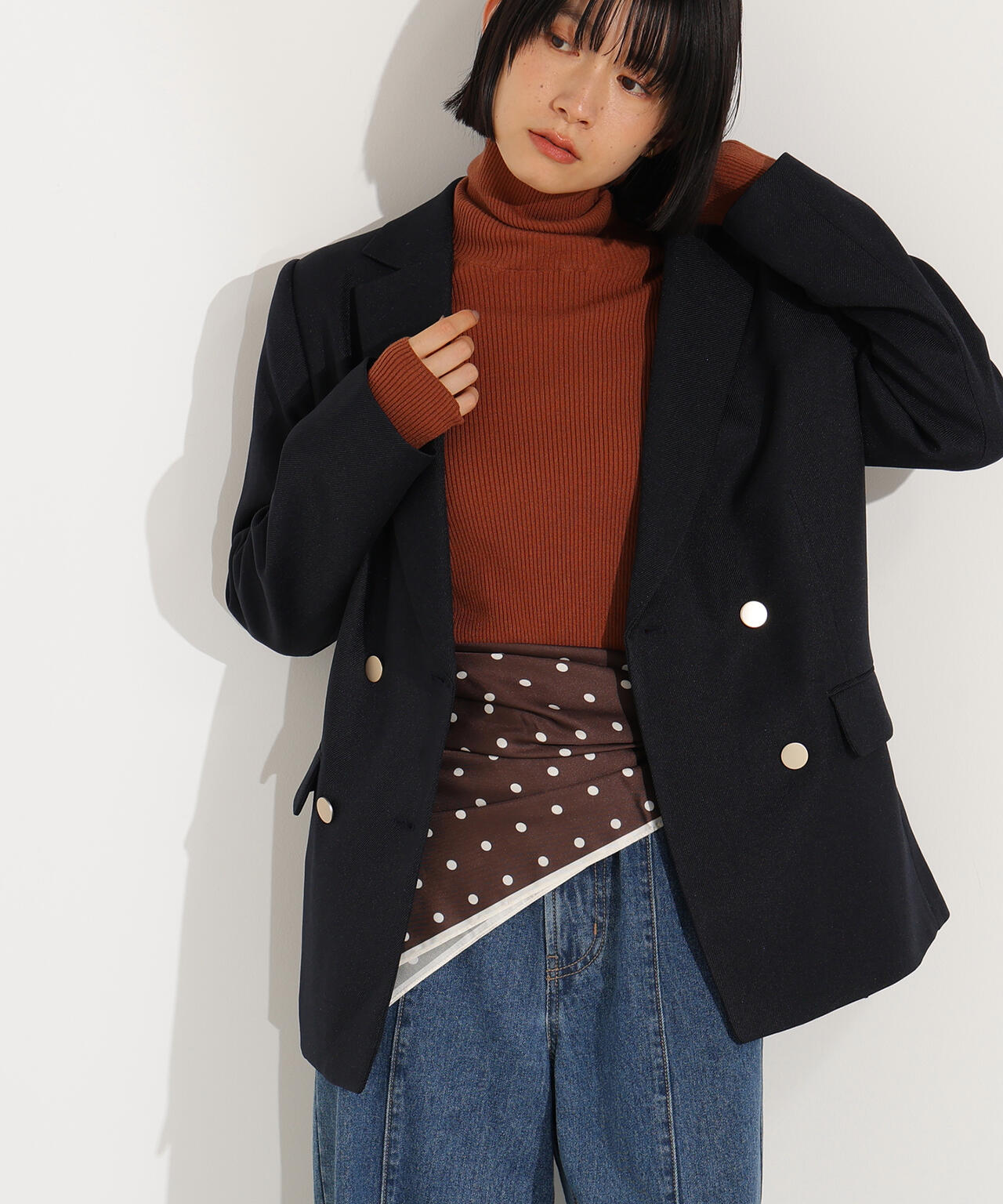 【岸本セシルさん着用】ダブルブレストテーラードジャケット