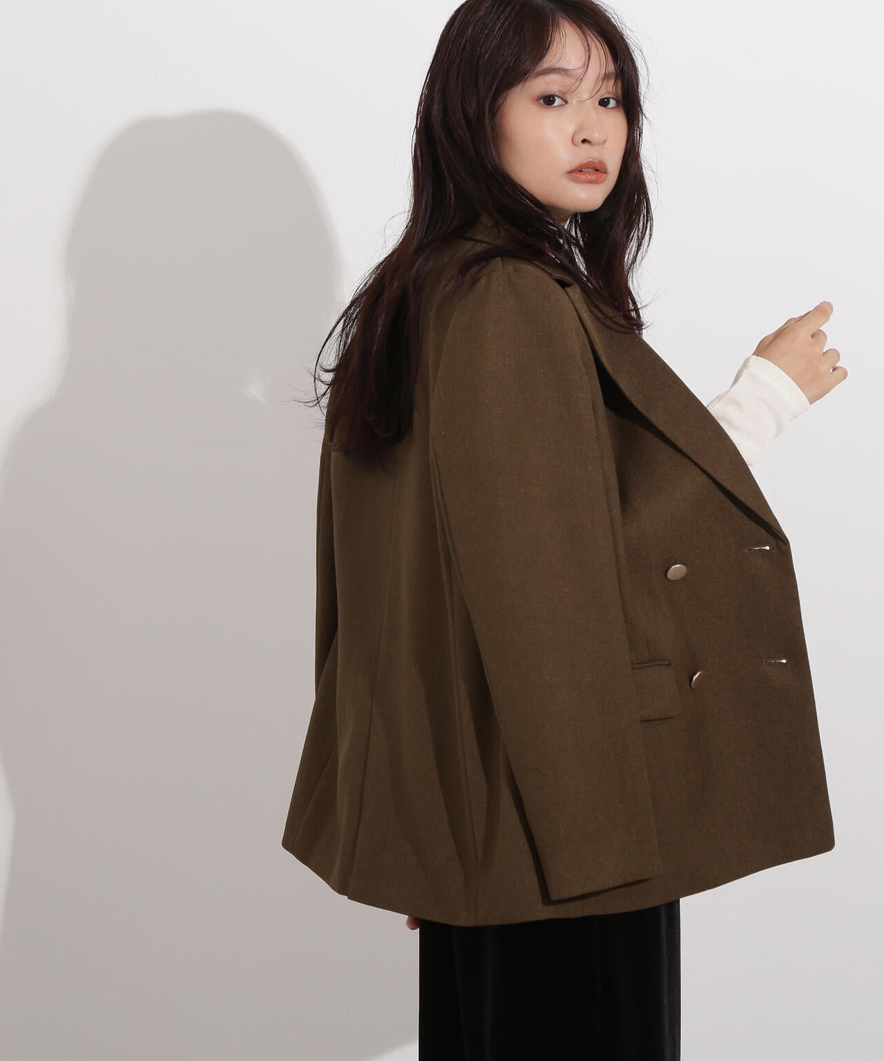 岸本セシルさん着用】ダブルブレストテーラードジャケット | N