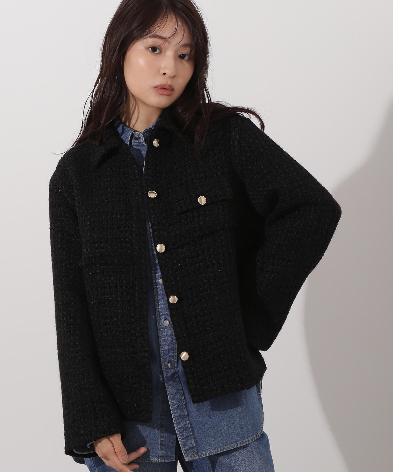 ツイード SETUP ブルゾン