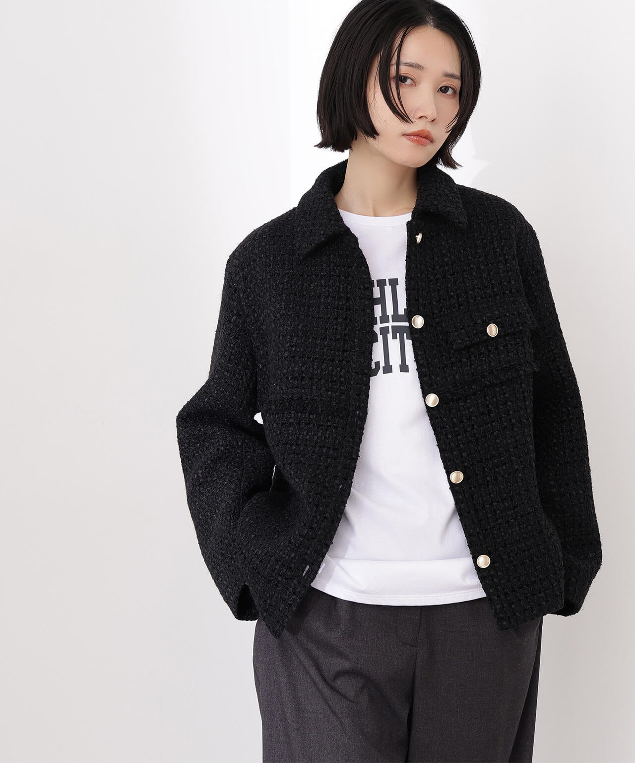 ツイード SETUP ブルゾン | N. Natural Beauty Basic*（エヌ