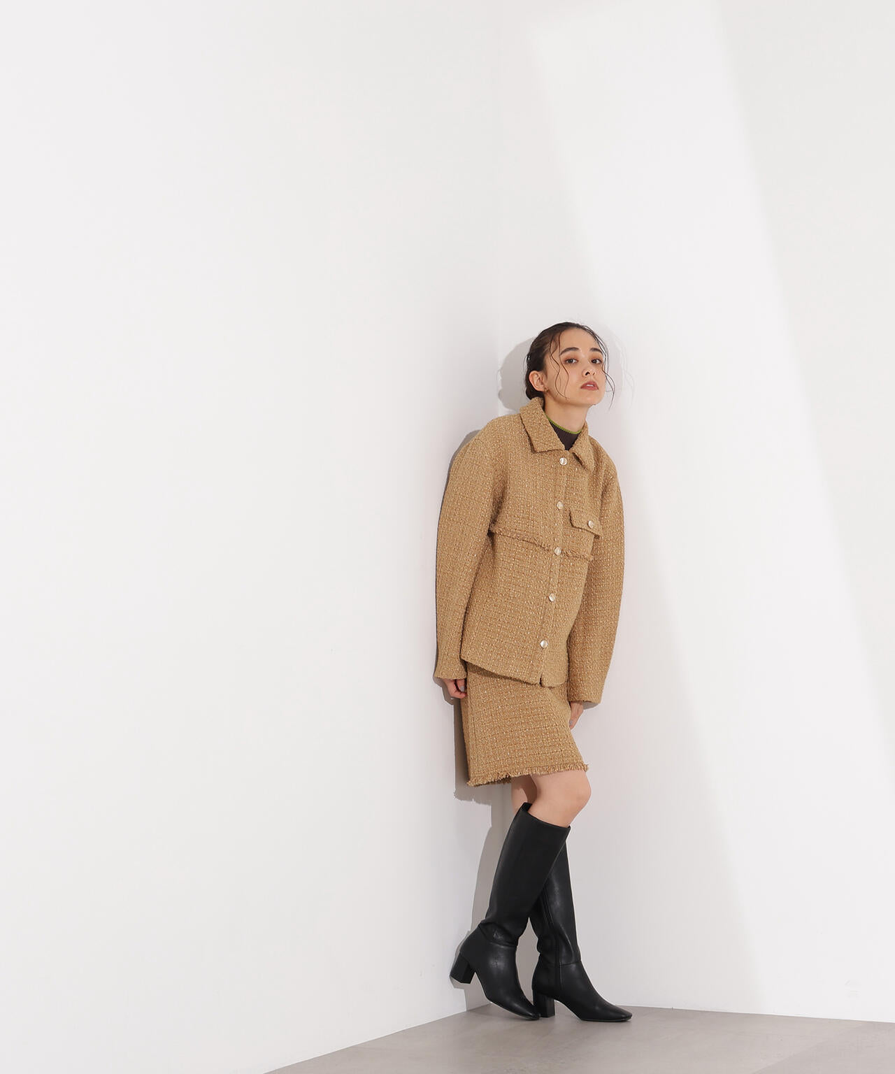 【新品タグ付き】NATURAL BEAUTY BASIC 圧縮ツイードジャケット ナチュラルビューティーベーシック NATURAL BEAUTY BASIC 圧縮ツイード