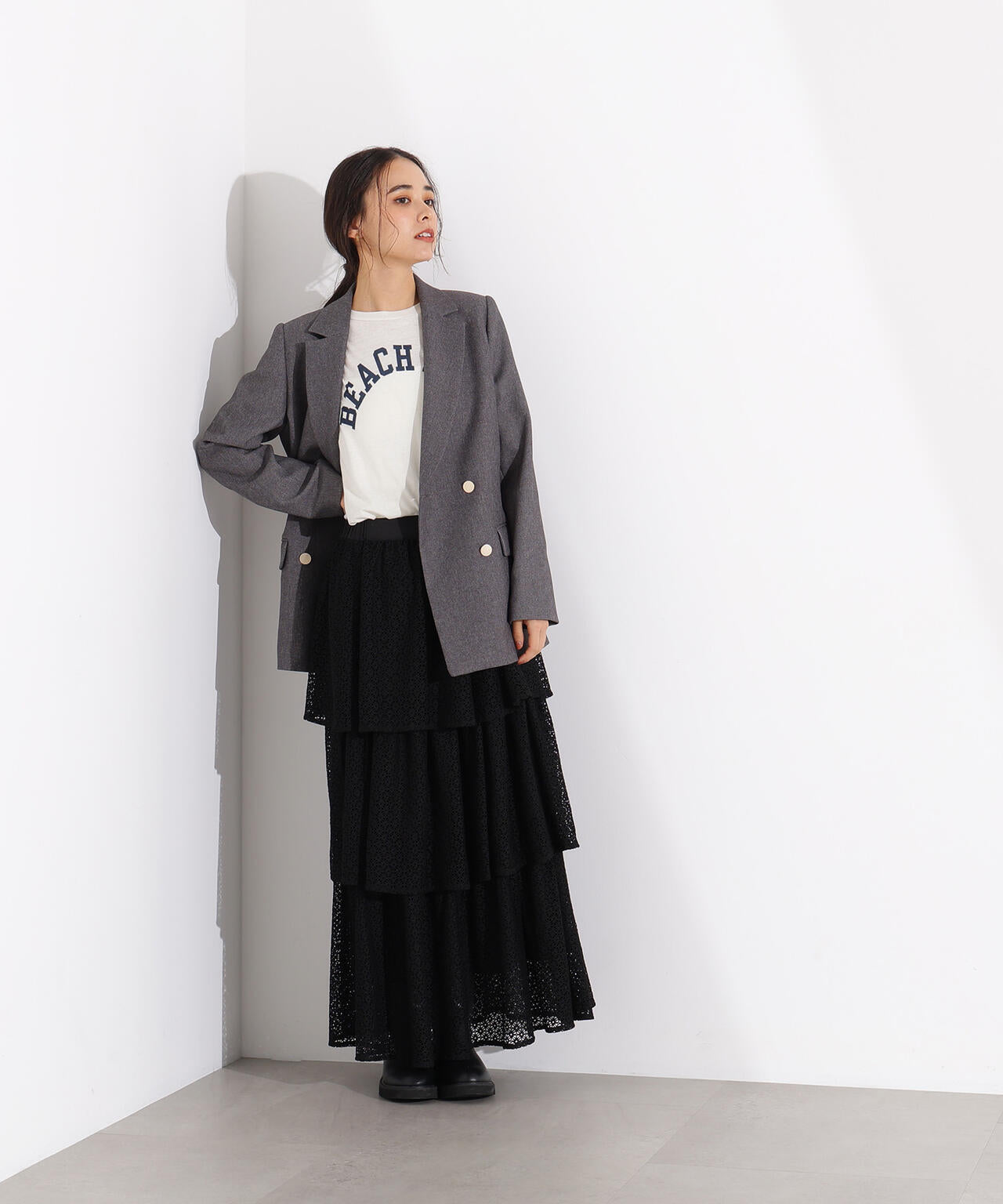 小室安未さん着用】ダブルブレストテーラードジャケット | N