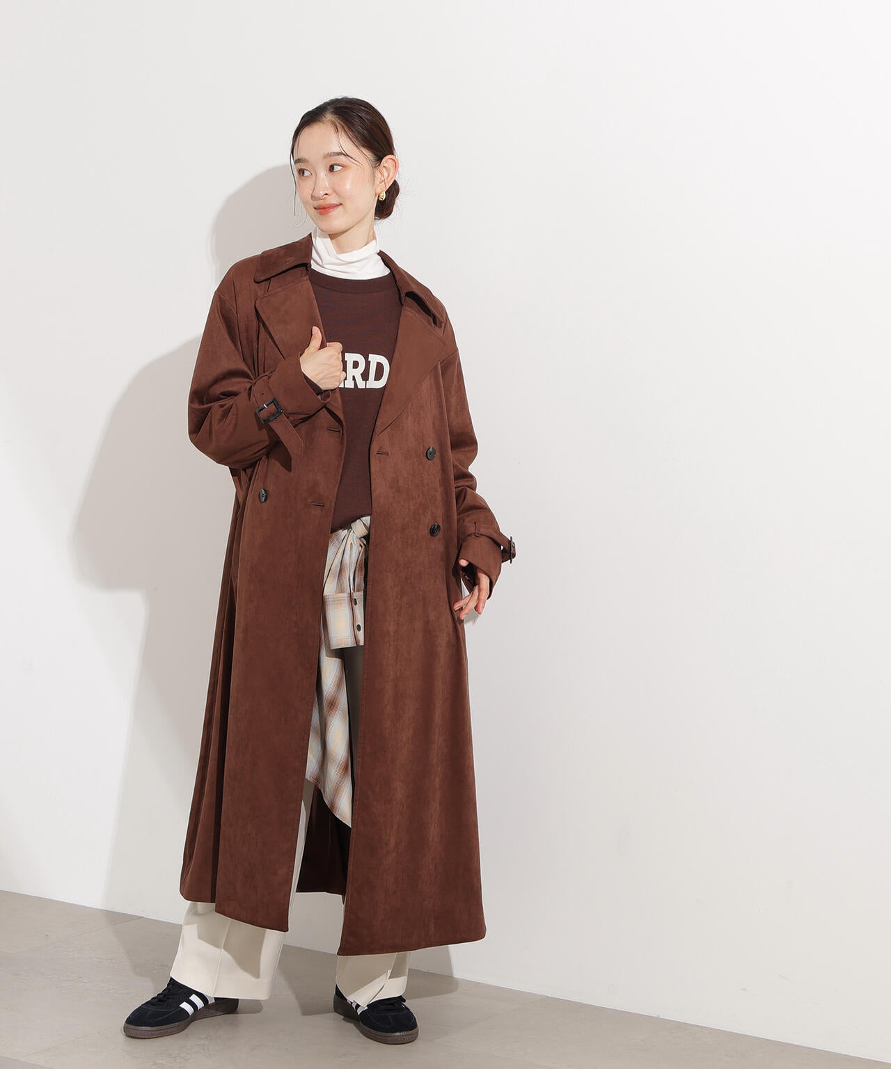 Migliore di casentino ブラックロングコート セール】【2WAY】オーバーサイズ メルトン スタンダーカラー