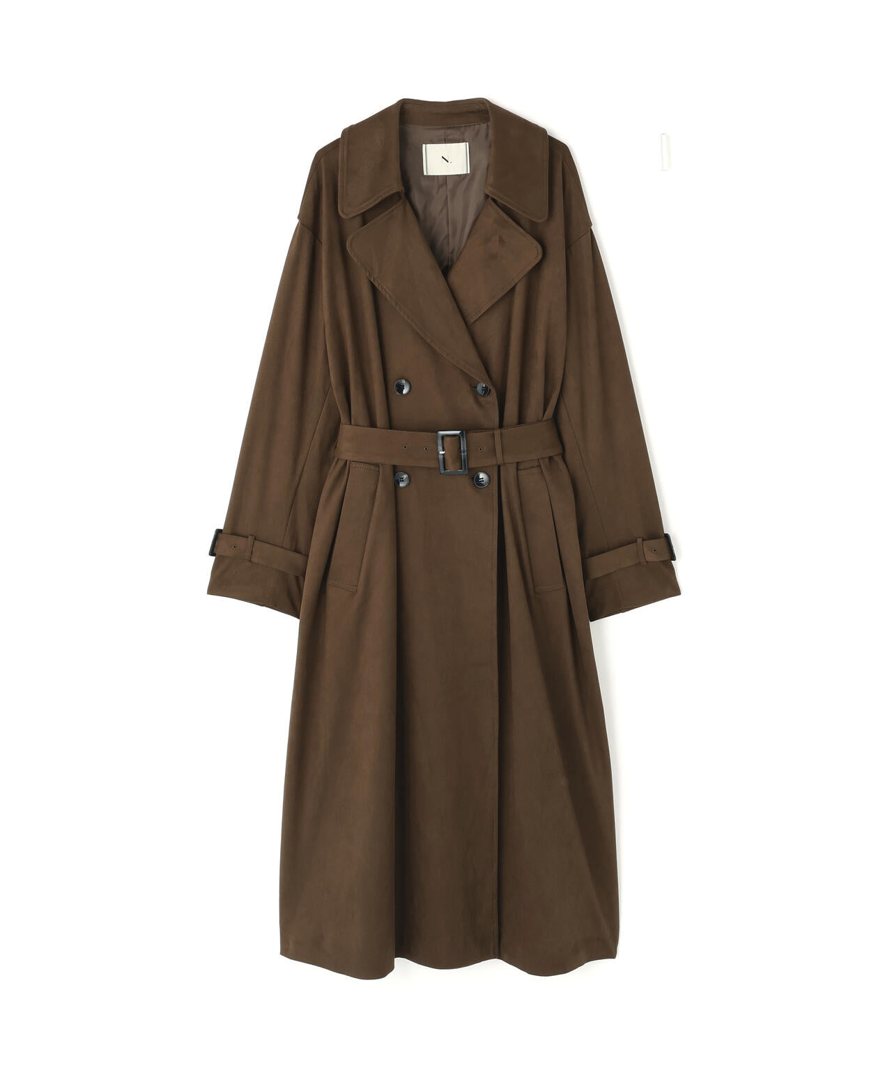 岸本セシルさん着用】フェイクスウェードロングトレンチコート | N