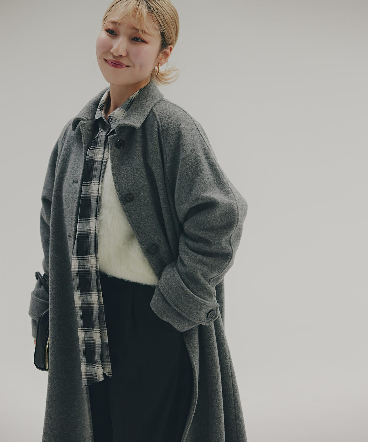 岸本セシルさん着用】ステンカラーロングコート | N. Natural Beauty