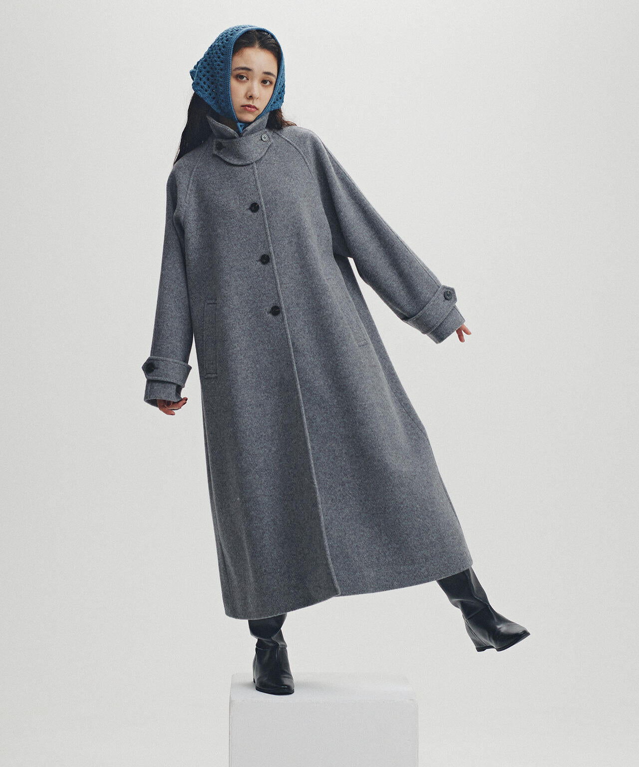 【岸本セシルさん着用】ステンカラーロングコート