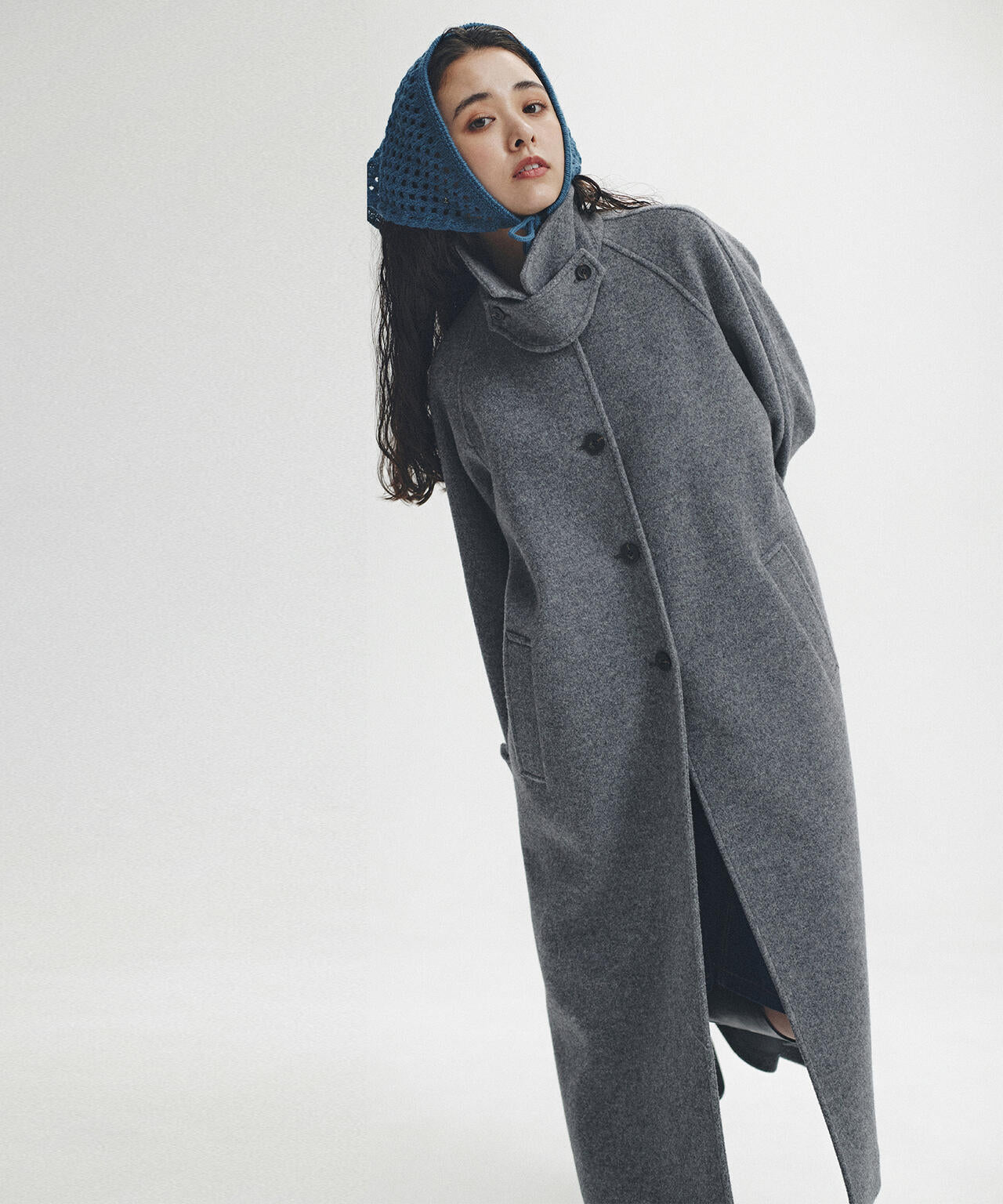 【岸本セシルさん着用】ステンカラーロングコート