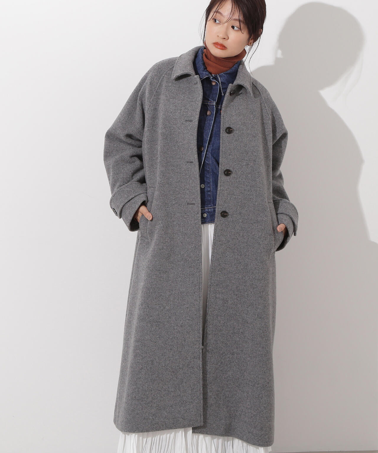 N.Natural beatuy basic オーバーヨークステンカラーコート 楽天市場】【SALE／20%OFF】オーバーヨークステンカラーコート N