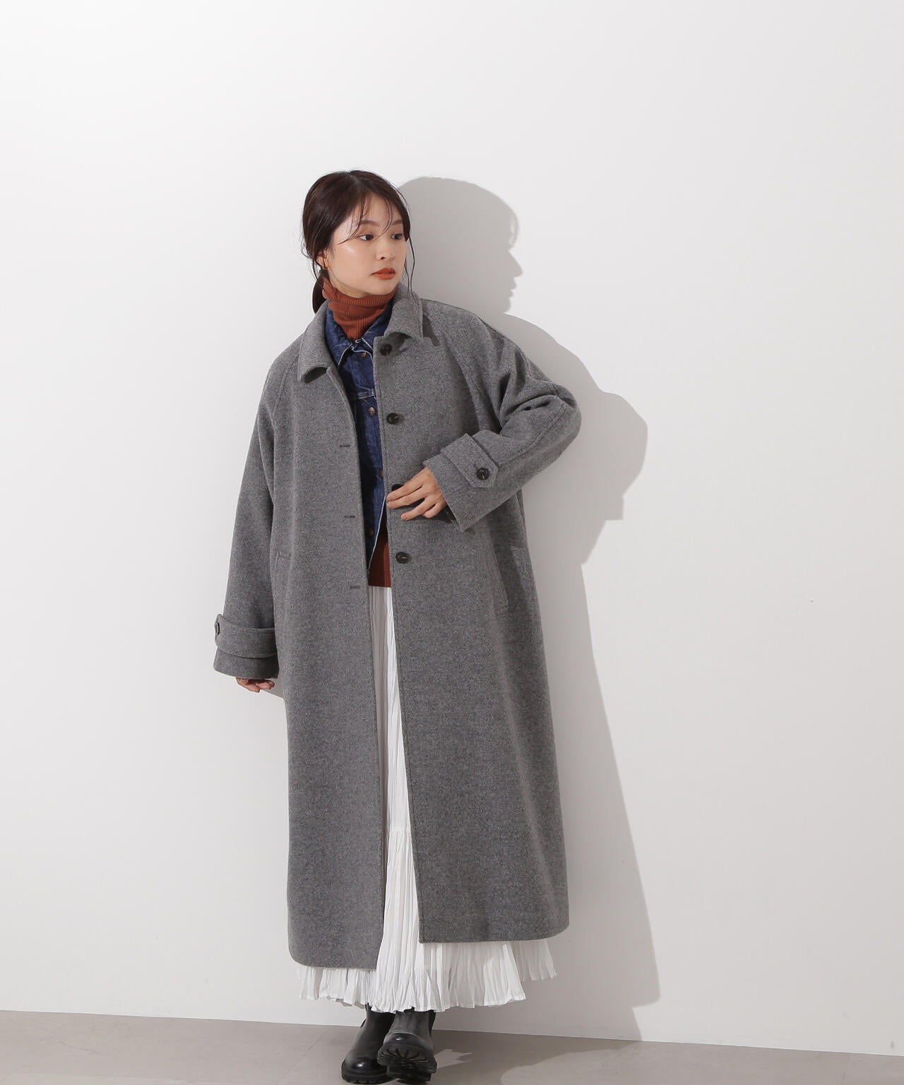 N. Natural Beauty Basic スタンドカラーロングコートS N.Natural Beauty Basic ステンカラーコート コート 「PS/低身長