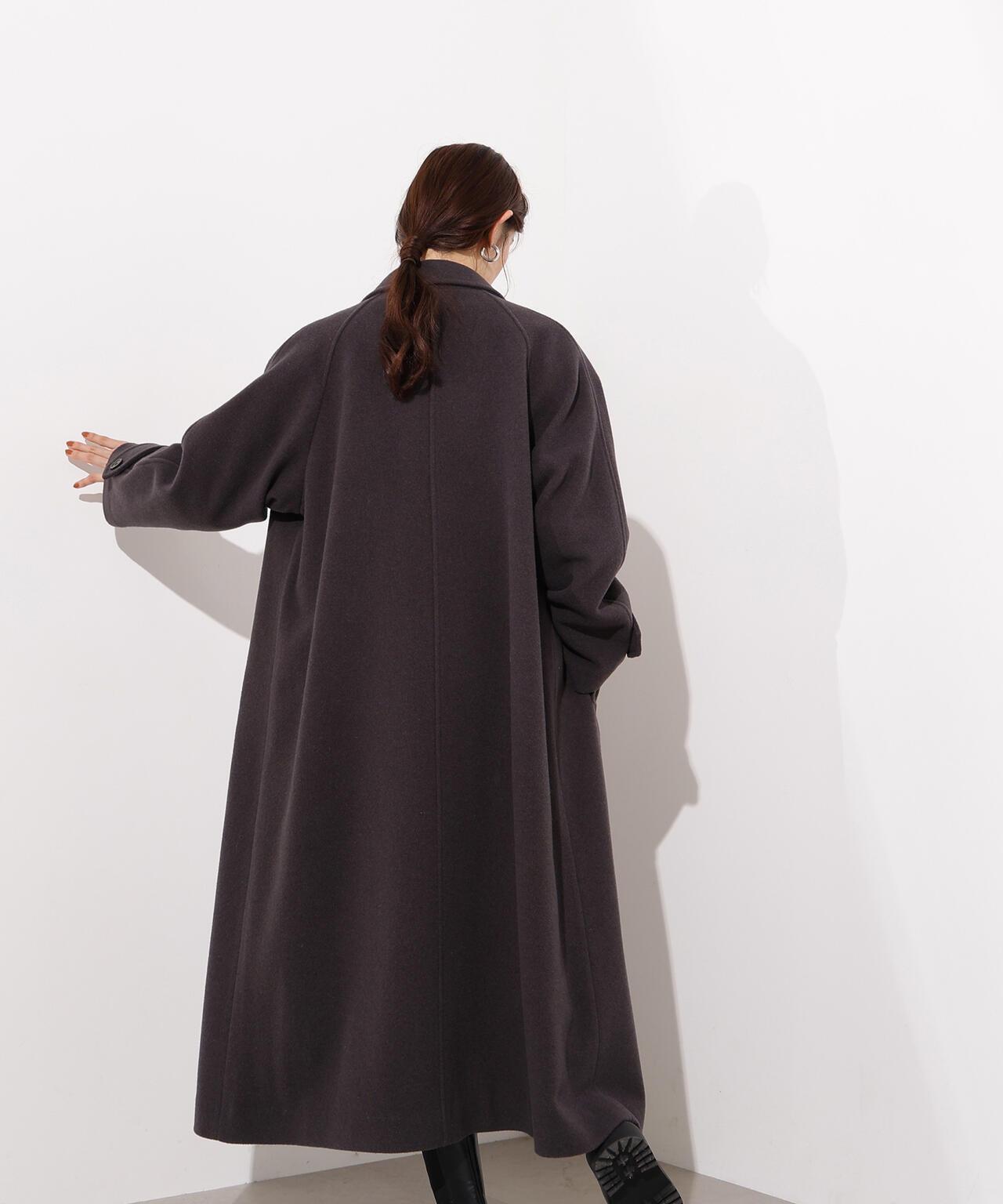 【岸本セシルさん着用】ステンカラーロングコート