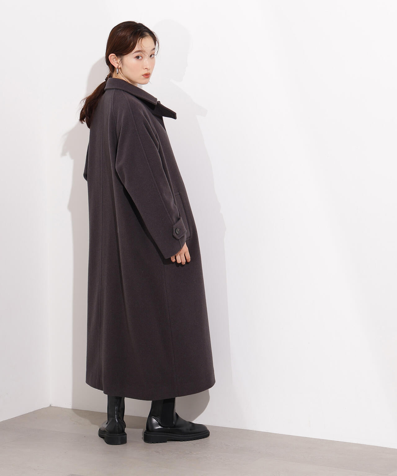 【岸本セシルさん着用】ステンカラーロングコート