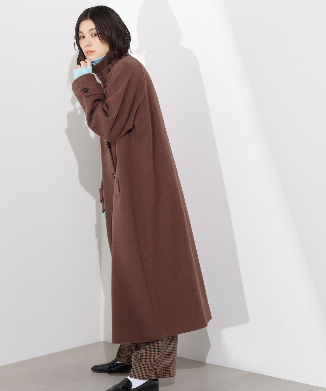 【岸本セシルさん着用】ステンカラーロングコート