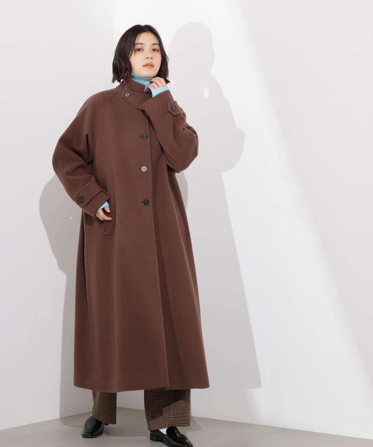 【岸本セシルさん着用】ステンカラーロングコート