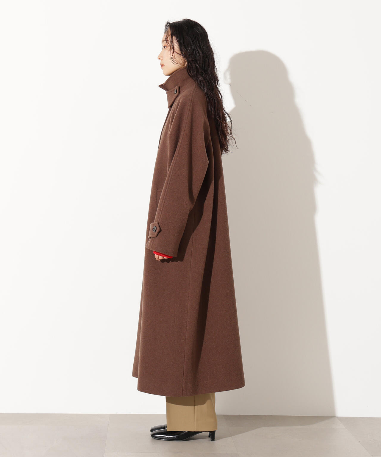 【岸本セシルさん着用】ステンカラーロングコート