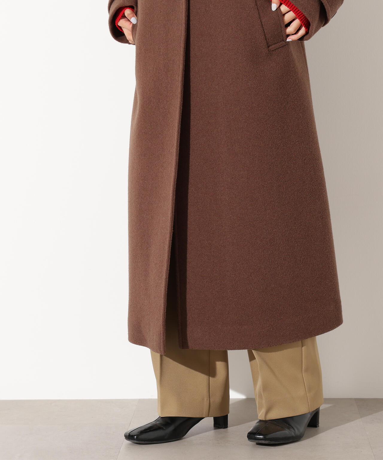 【岸本セシルさん着用】ステンカラーロングコート