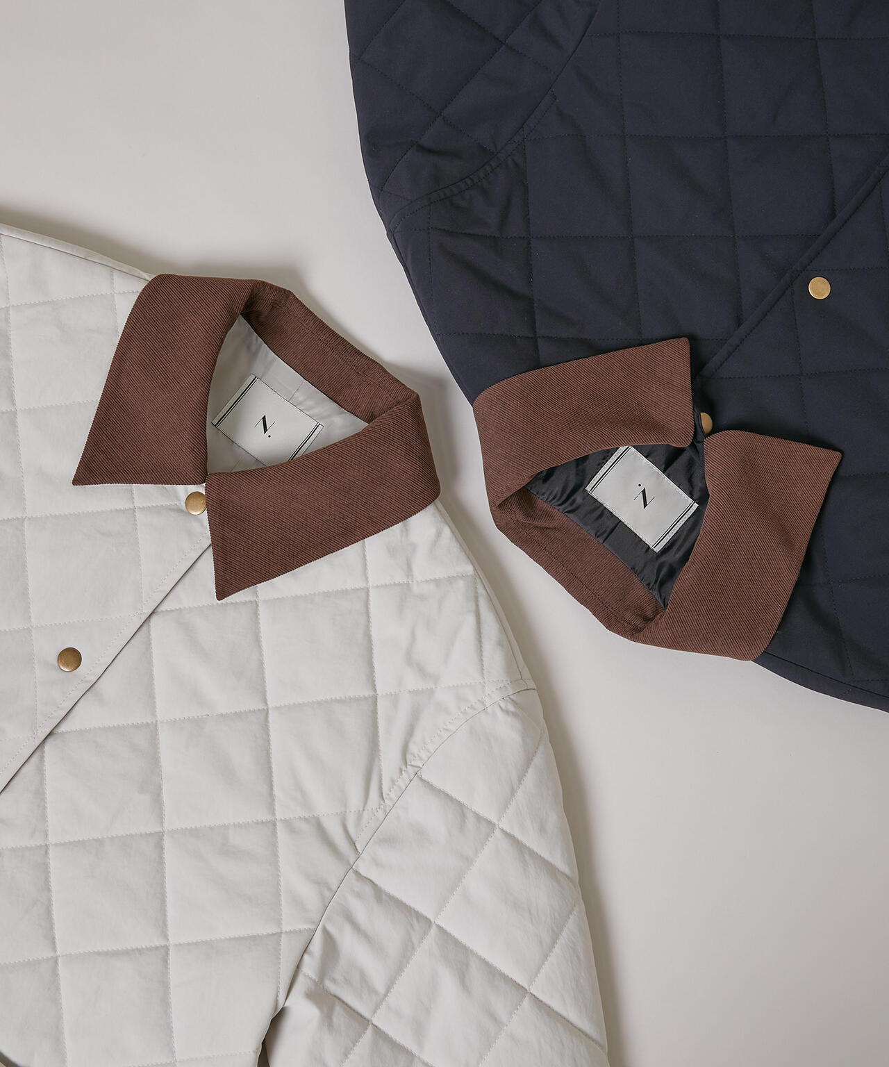 【岸本セシルさん着用】バイカラーキルティングブルゾン