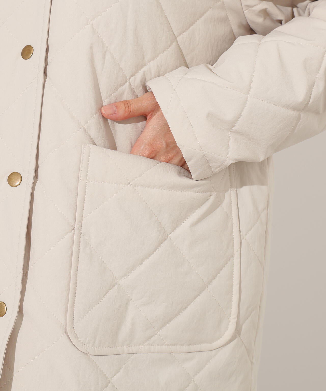 【岸本セシルさん着用】バイカラーキルティングブルゾン