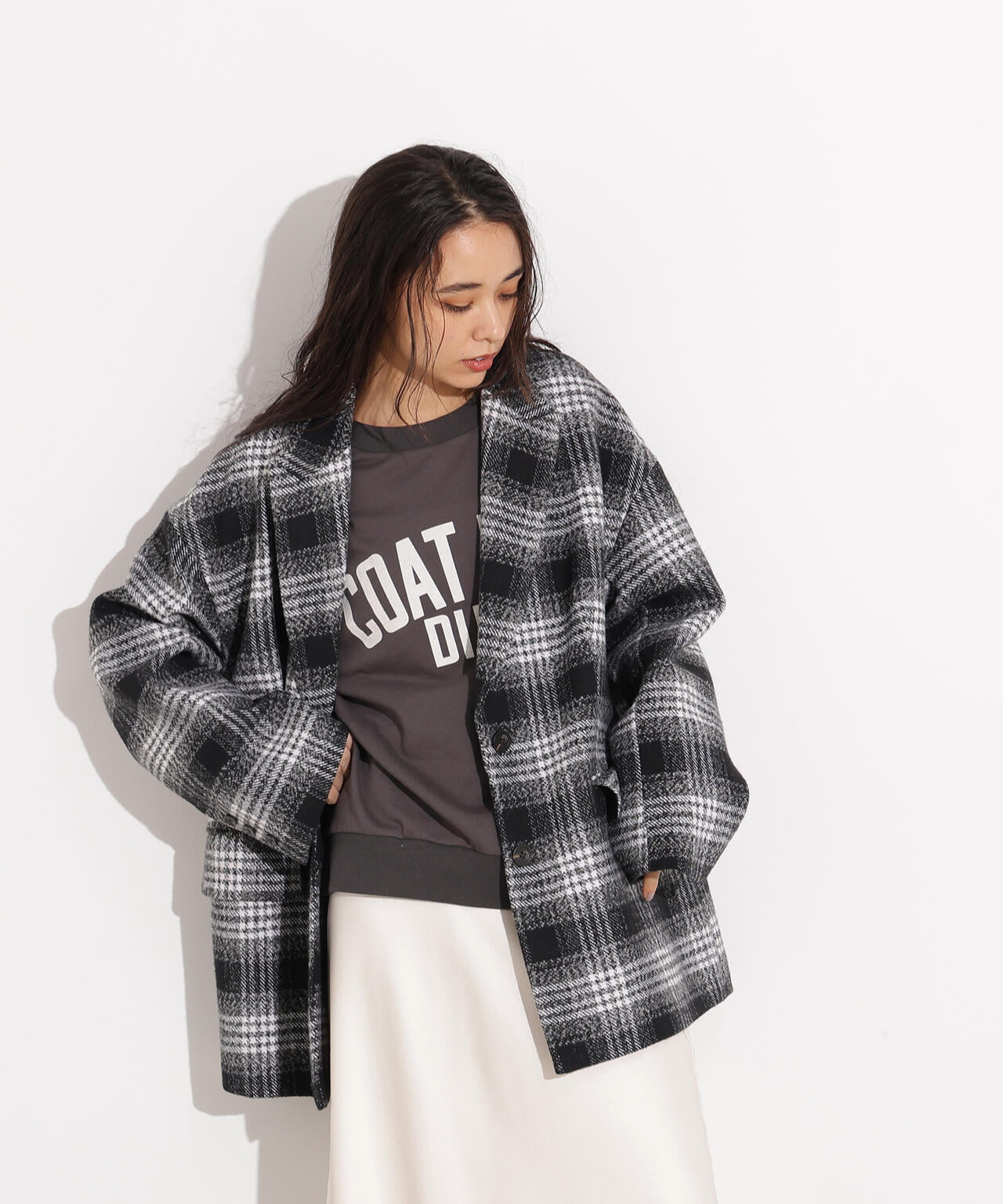 【岸本セシルさん着用】オーバージャケットコート