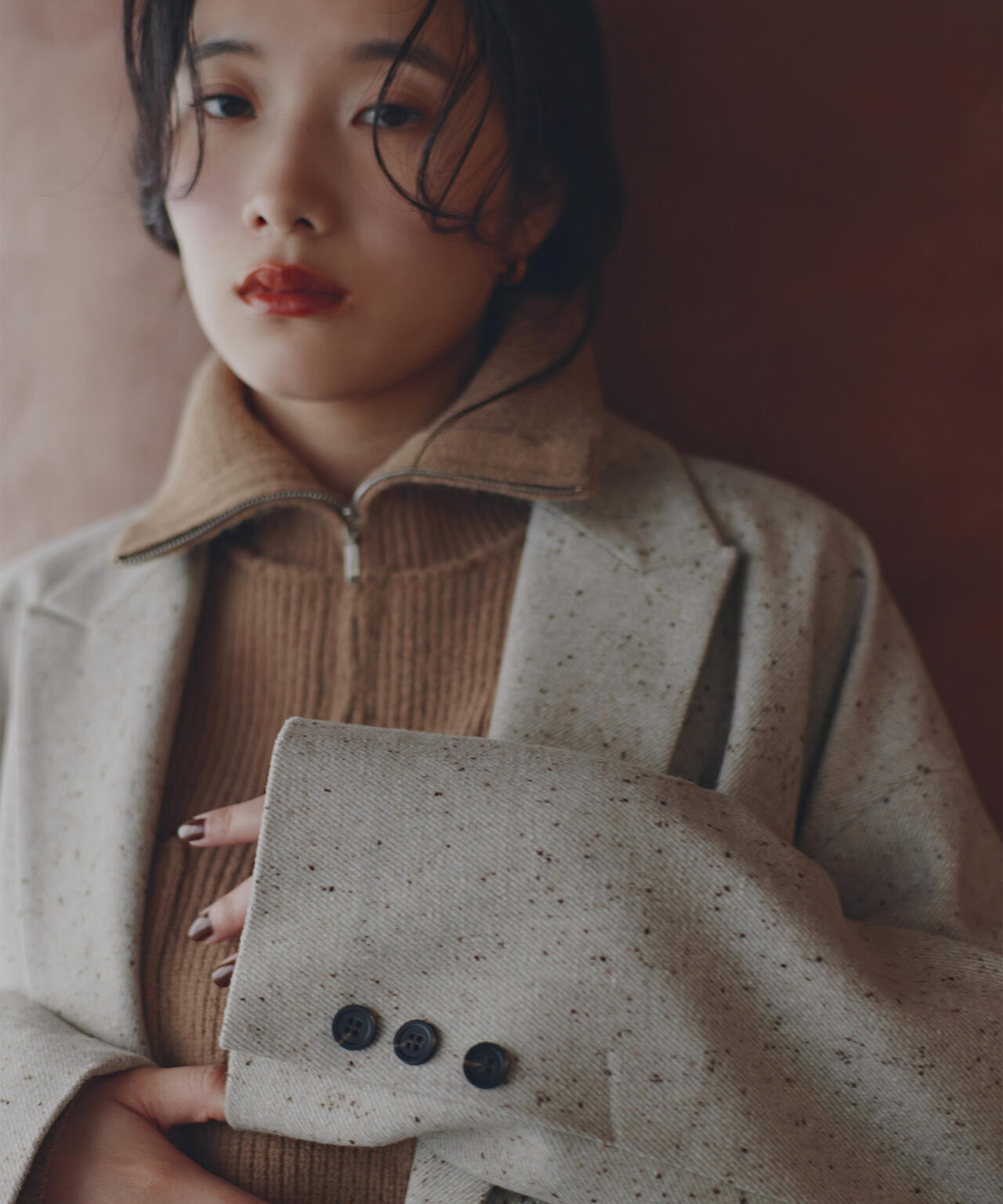 岸本セシルさん着用】オーバージャケットコート | N. Natural Beauty