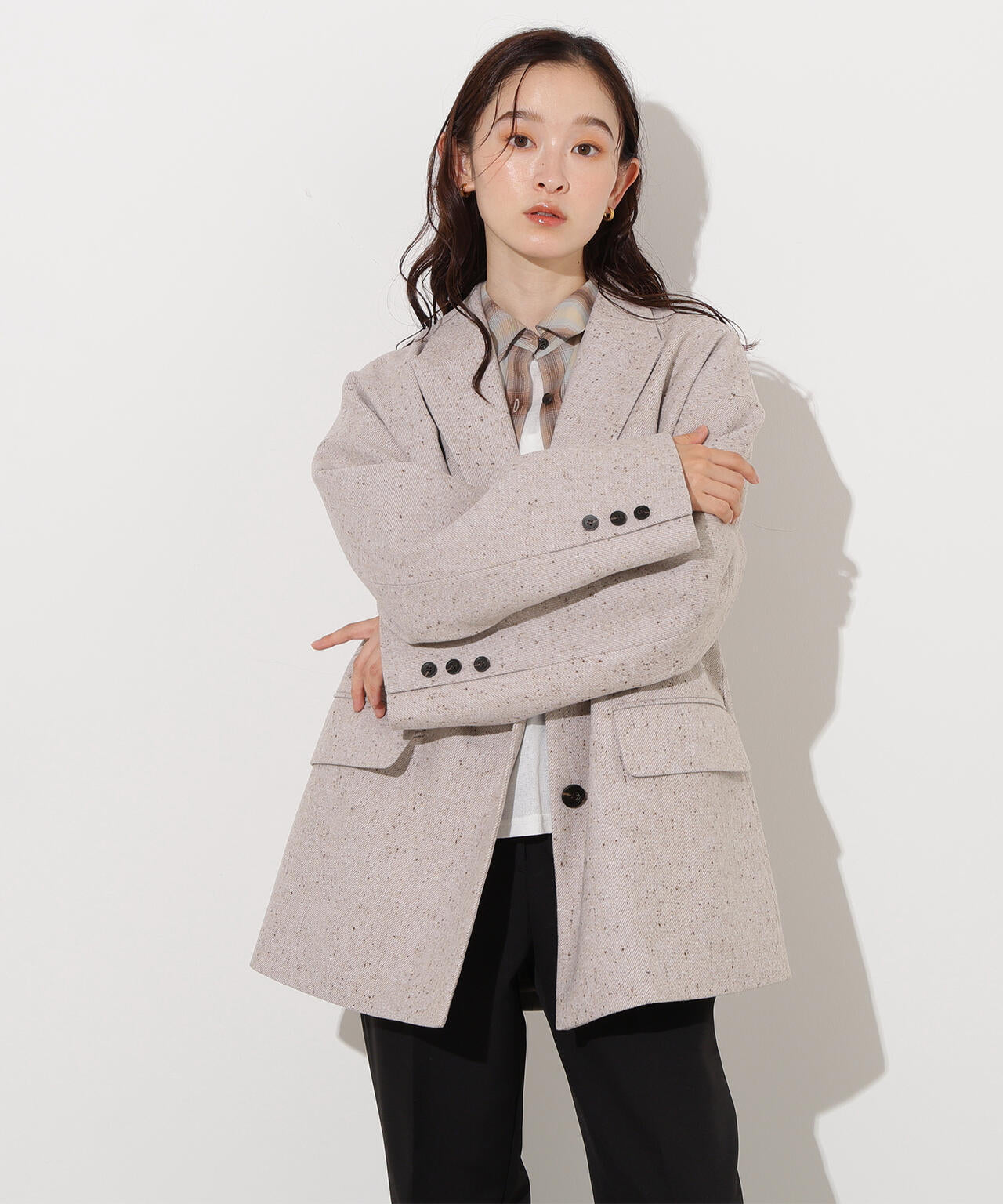 【岸本セシルさん着用】オーバージャケットコート