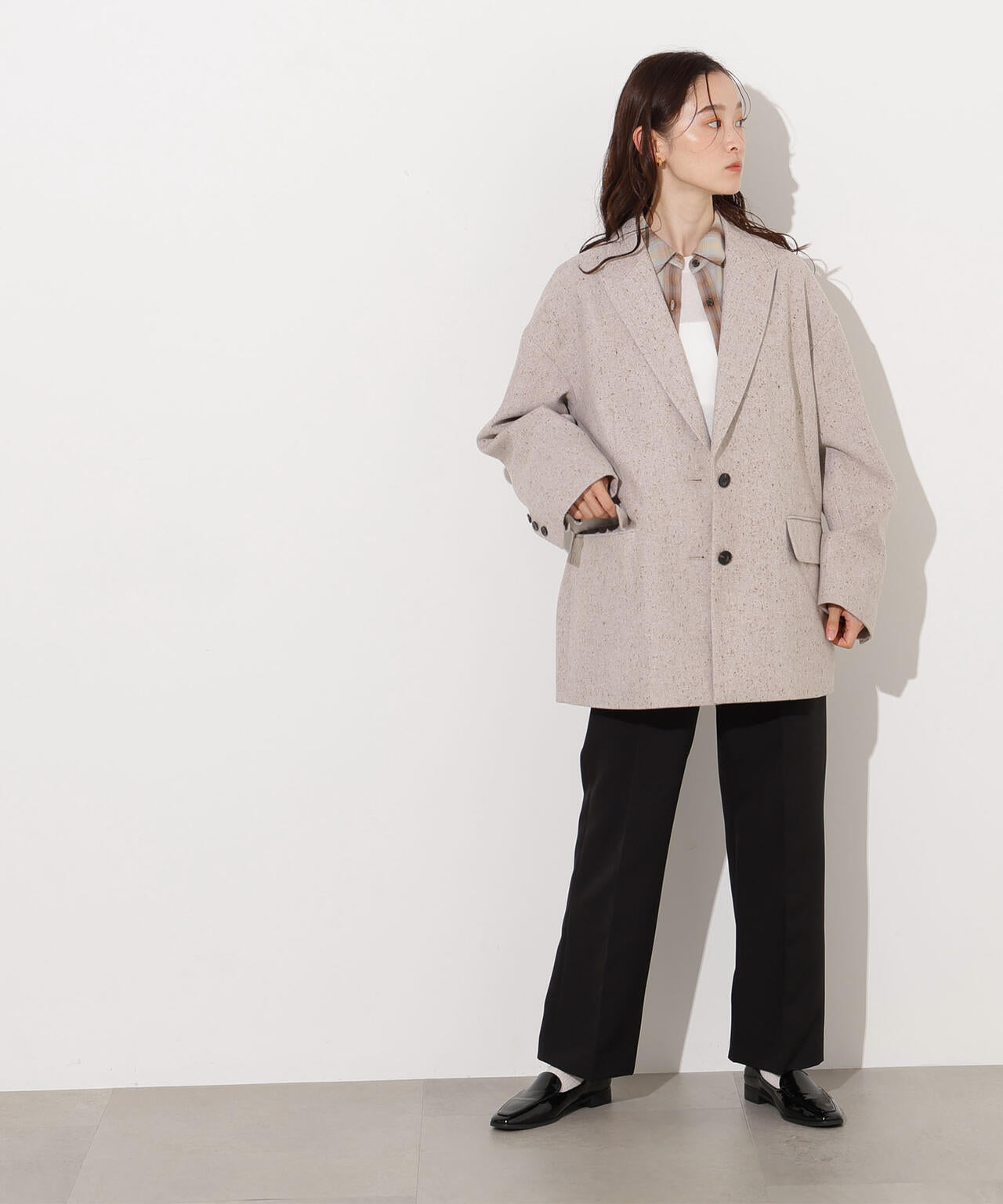 【岸本セシルさん着用】オーバージャケットコート