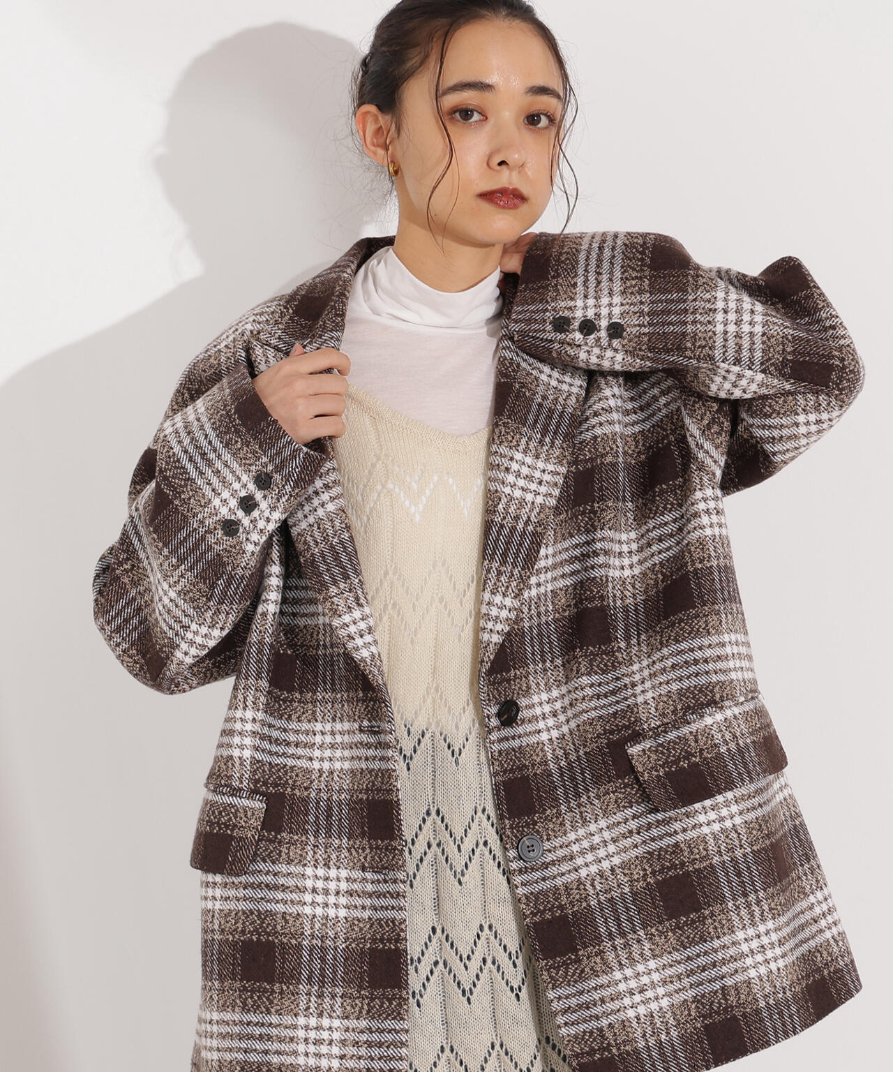 【岸本セシルさん着用】オーバージャケットコート